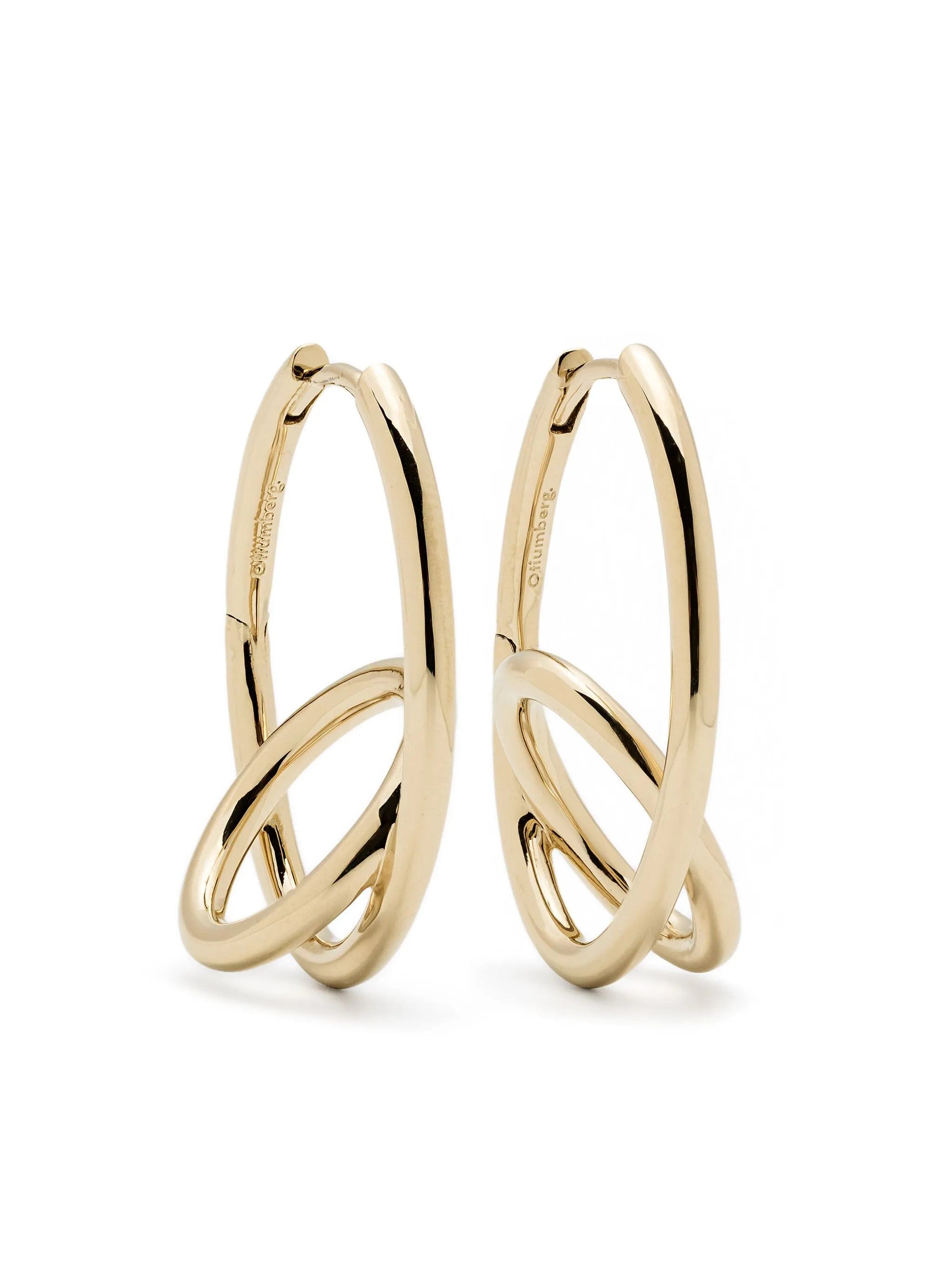 Otiumberg 14CT gold vermeil spiralis hoop earrings