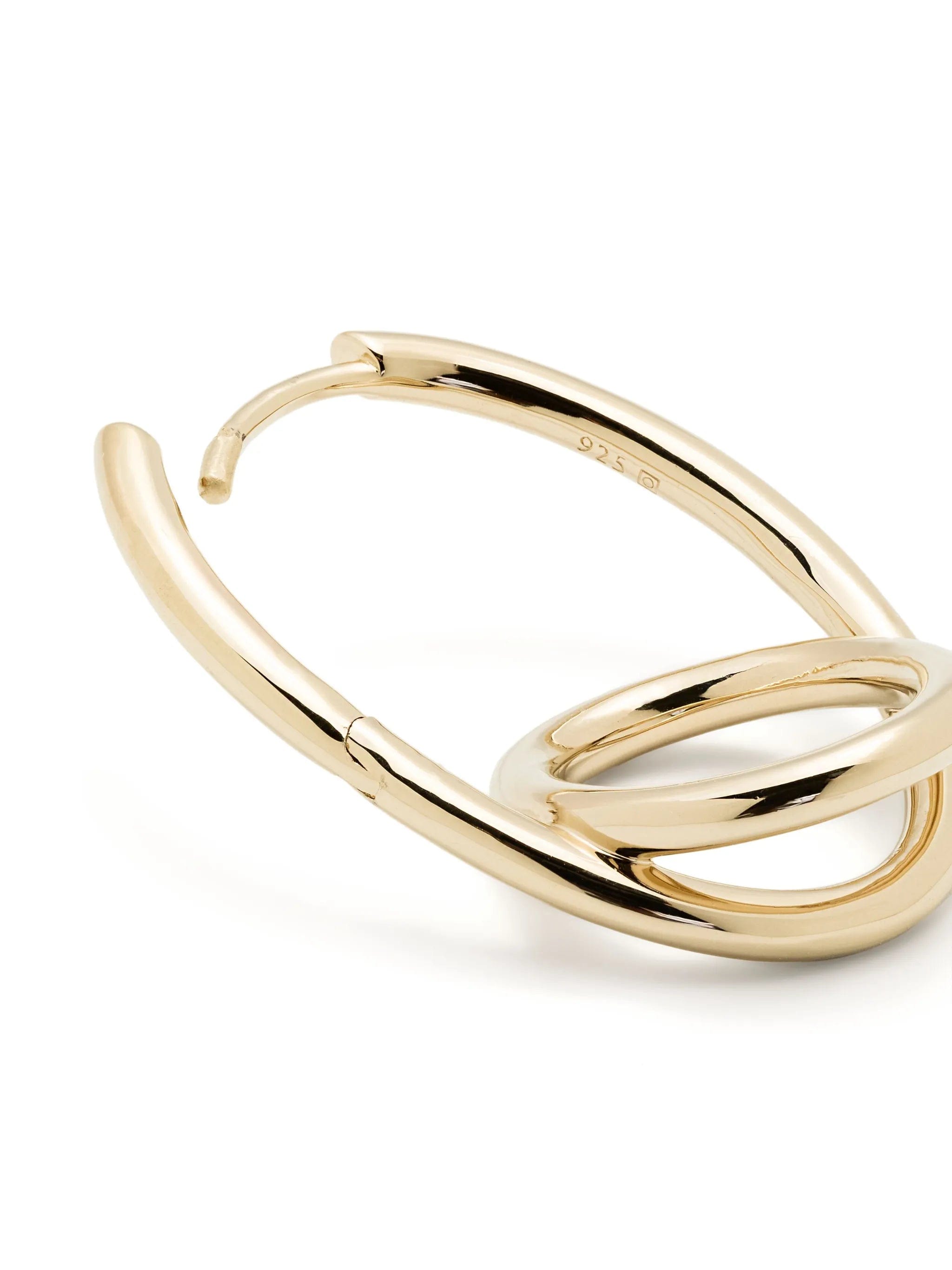 Otiumberg 14CT gold vermeil spiralis hoop earrings