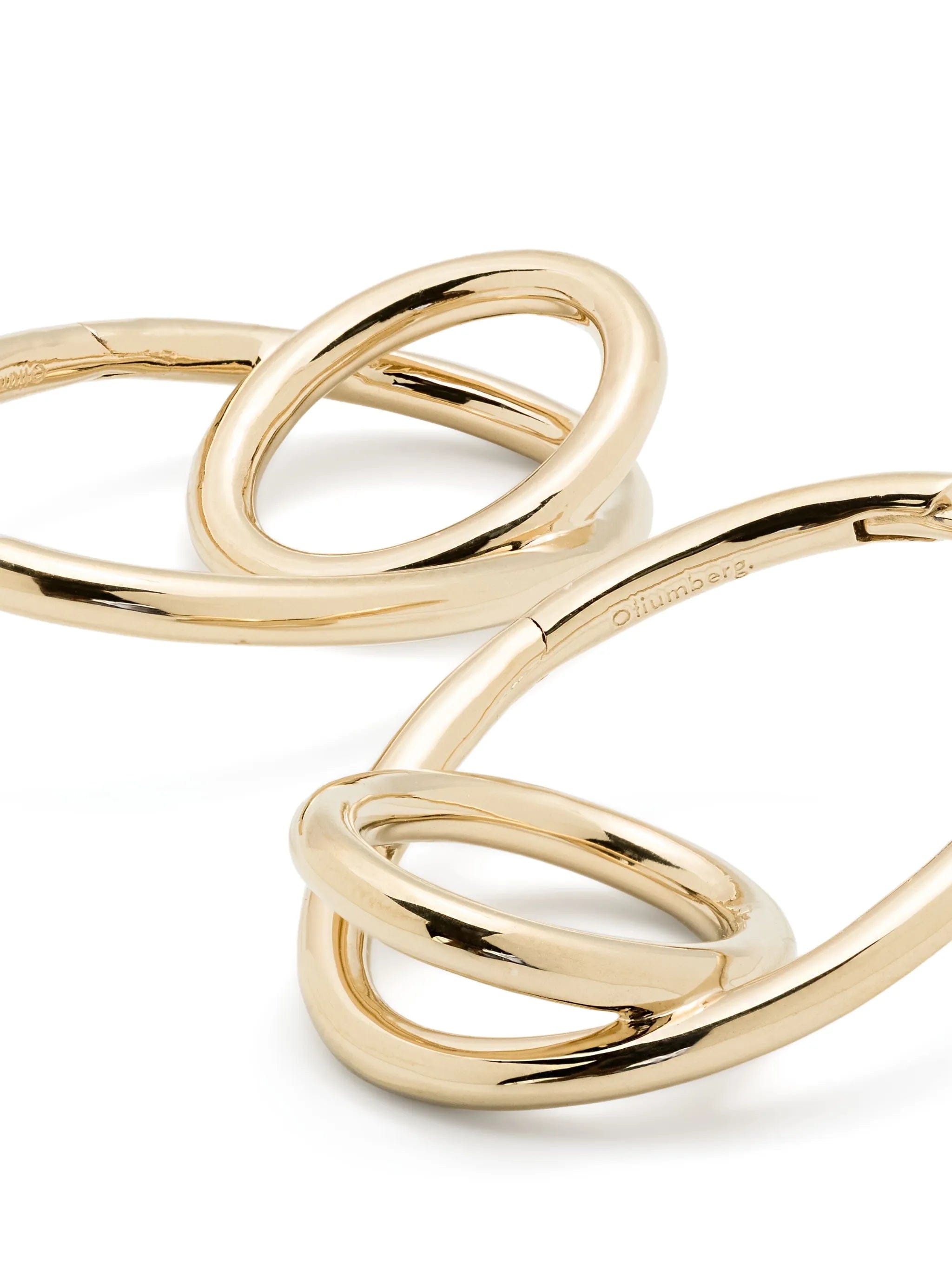 Otiumberg 14CT gold vermeil spiralis hoop earrings