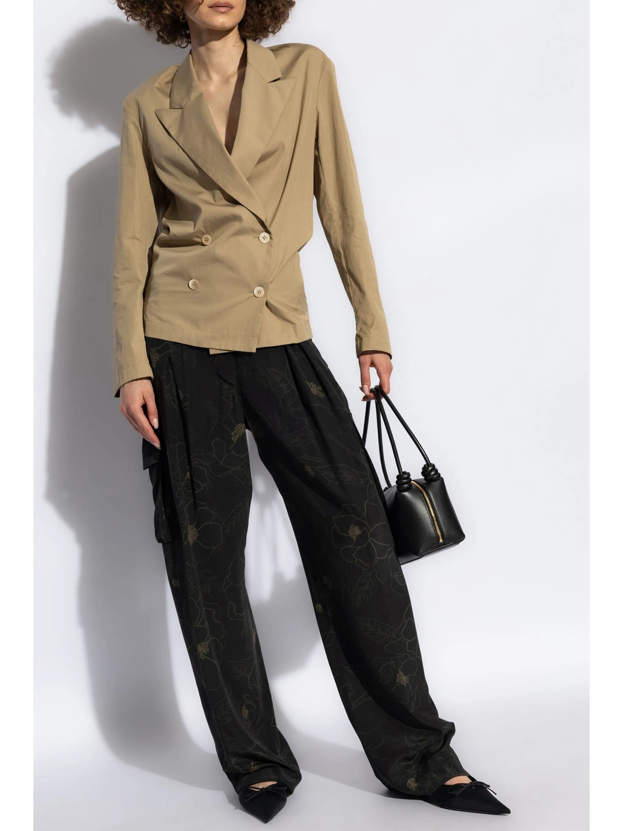 Dries Van Noten floral motif cargo trousers