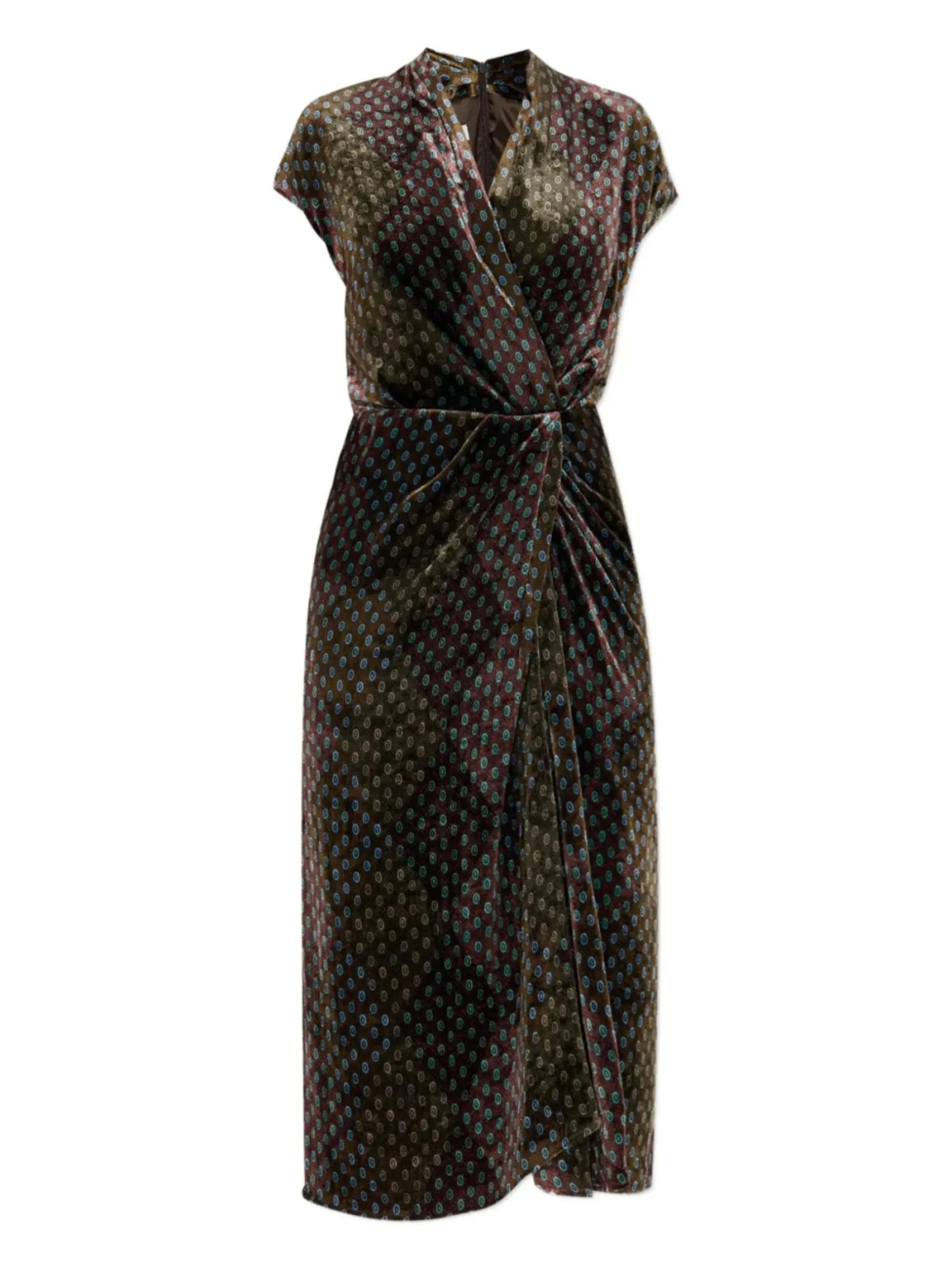 Dries Van Noten patterned wrap dress