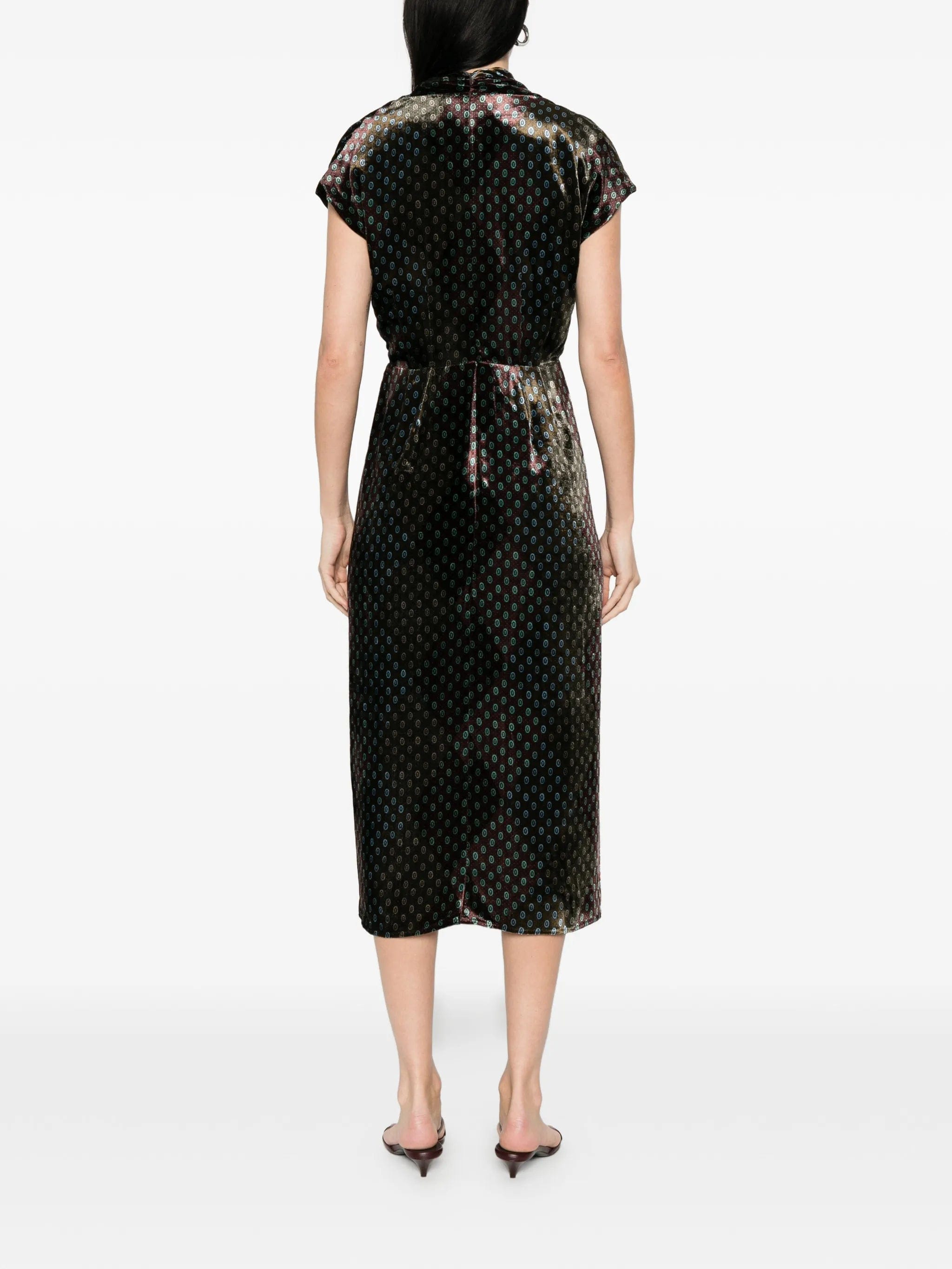 Dries Van Noten patterned wrap dress