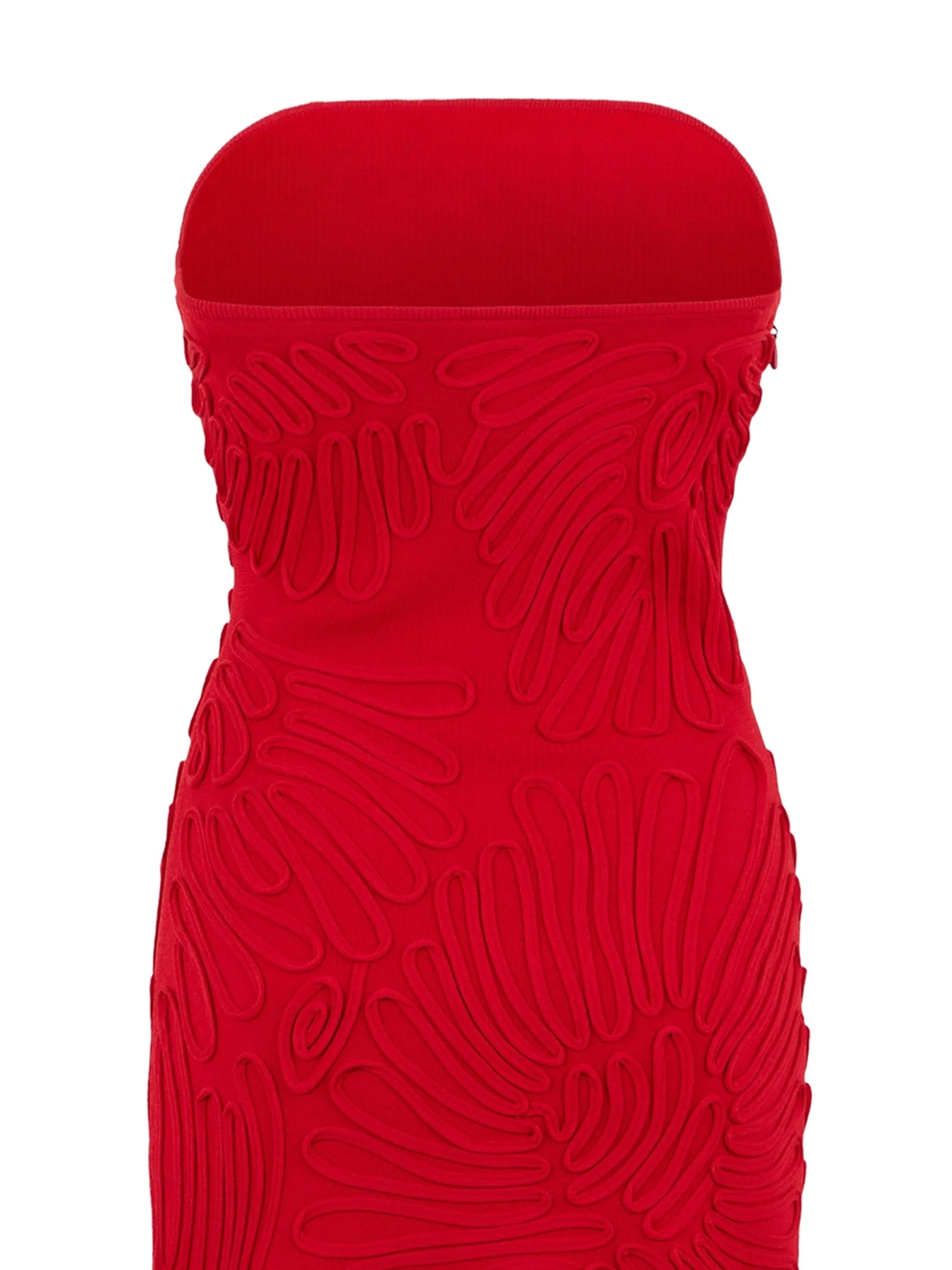 Cult Gaia fringe - trim strapless dress