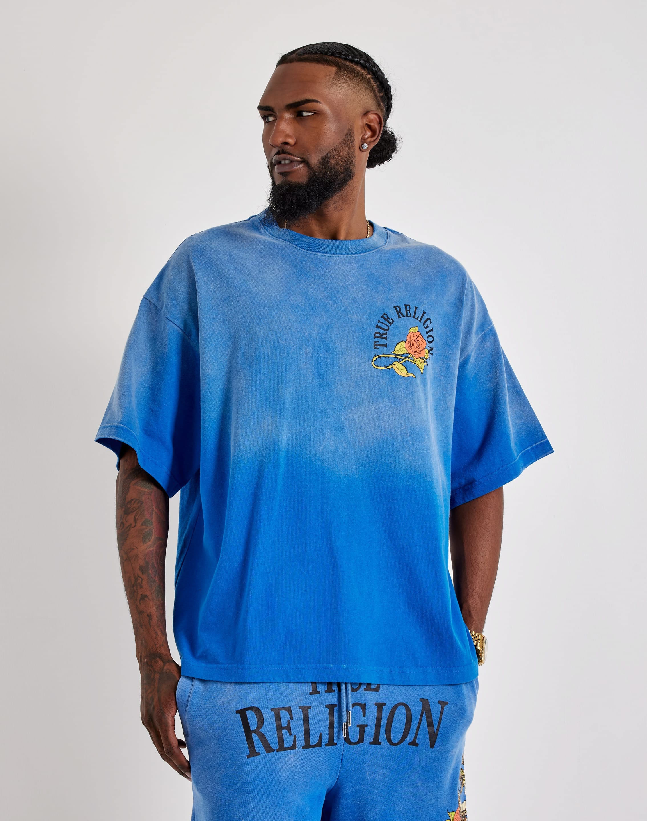 True Religion Floral Snake Oversized T-Shirt