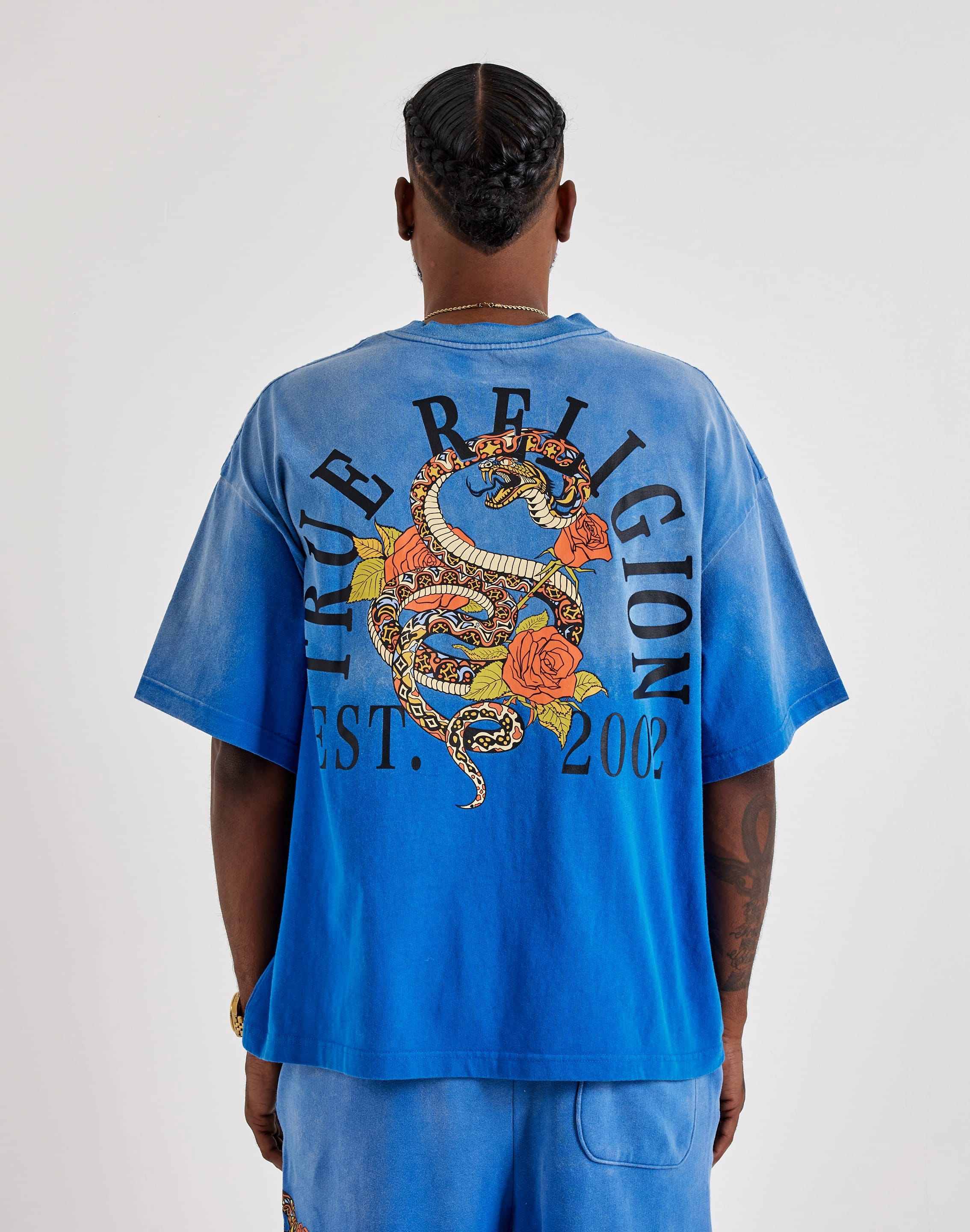 True Religion Floral Snake Oversized T-Shirt