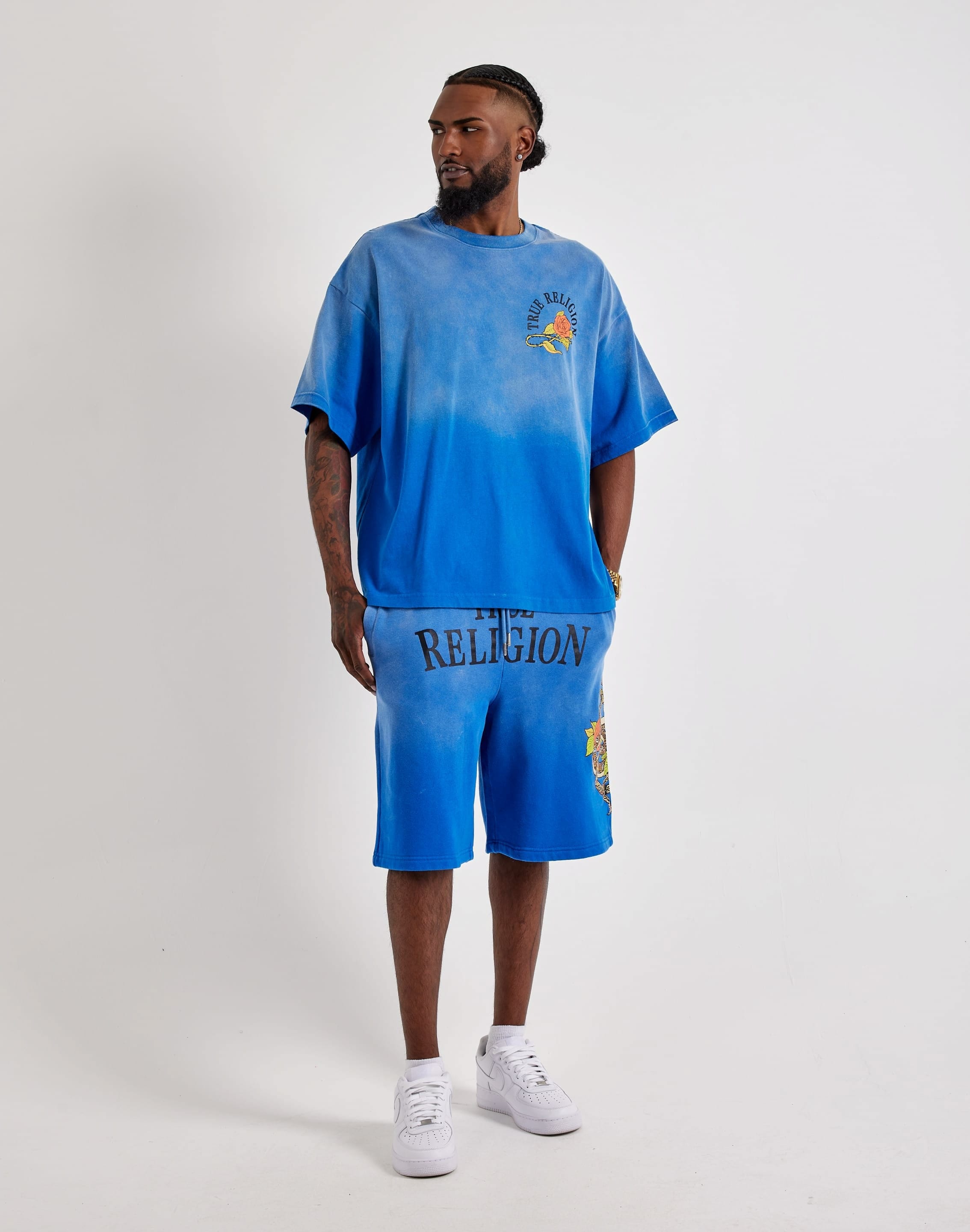 True Religion Floral Snake Oversized T-Shirt