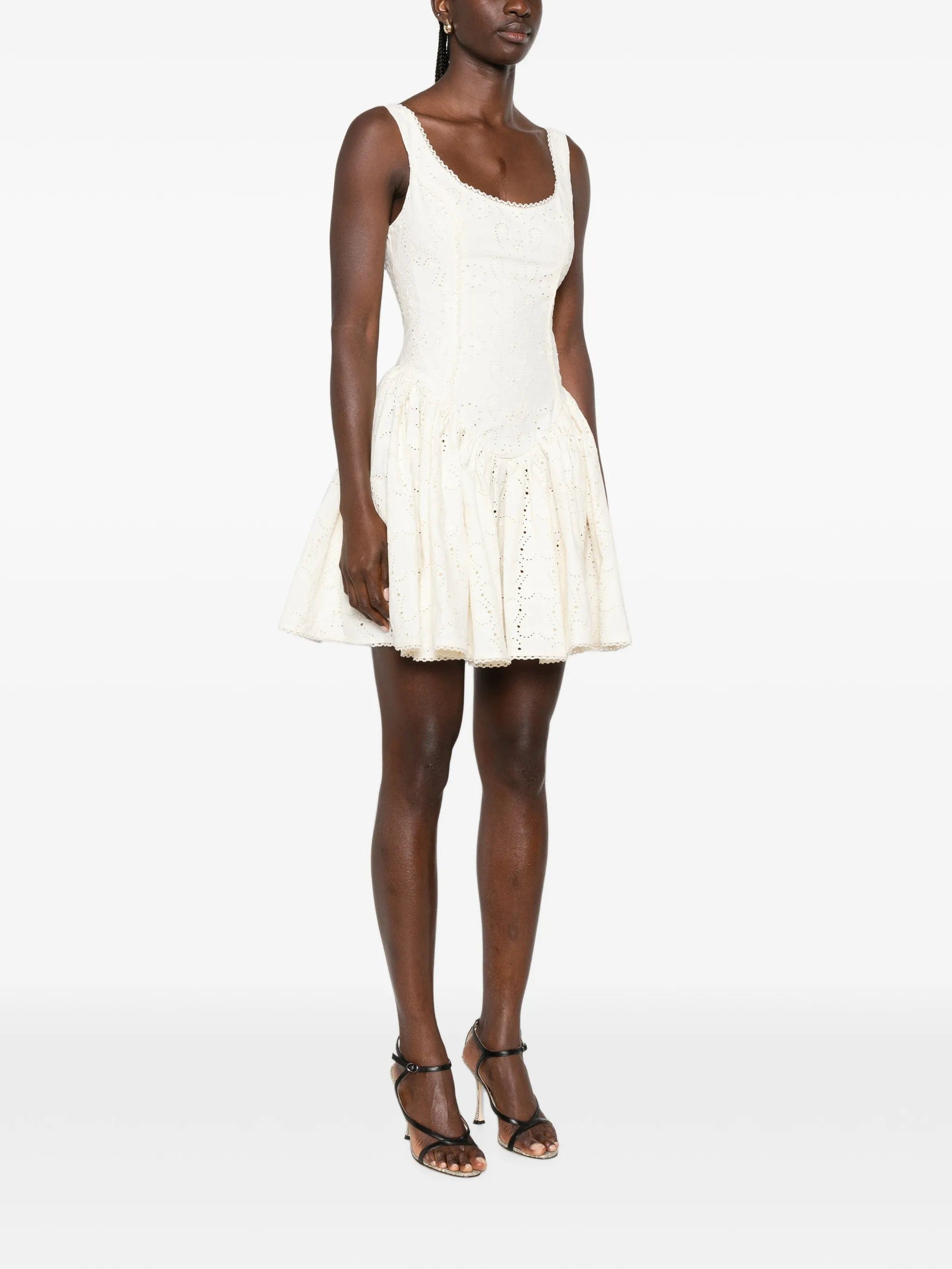 Agua by Agua Bendita Pluma eyelet - embroidered mini dress