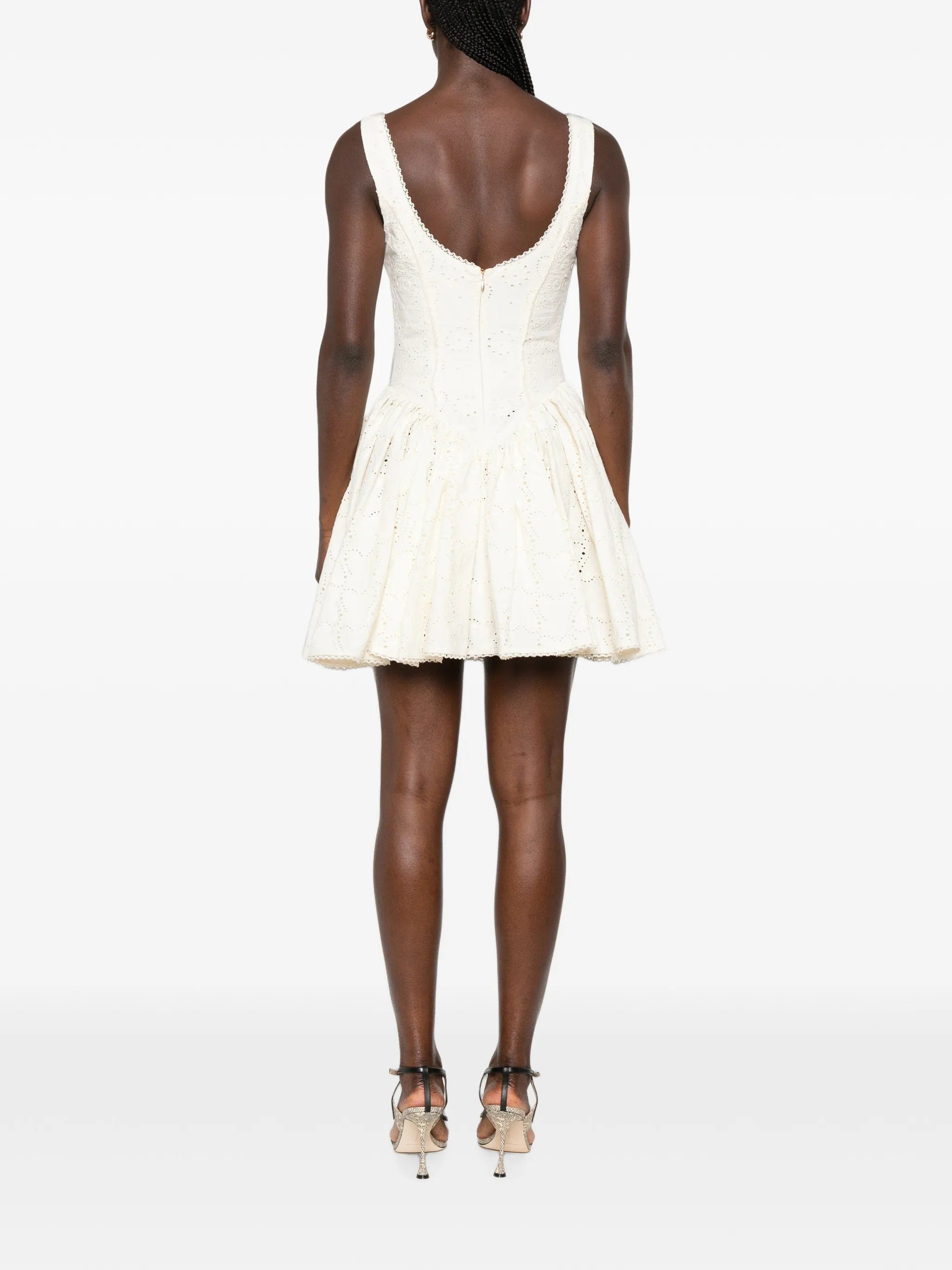 Agua by Agua Bendita Pluma eyelet - embroidered mini dress