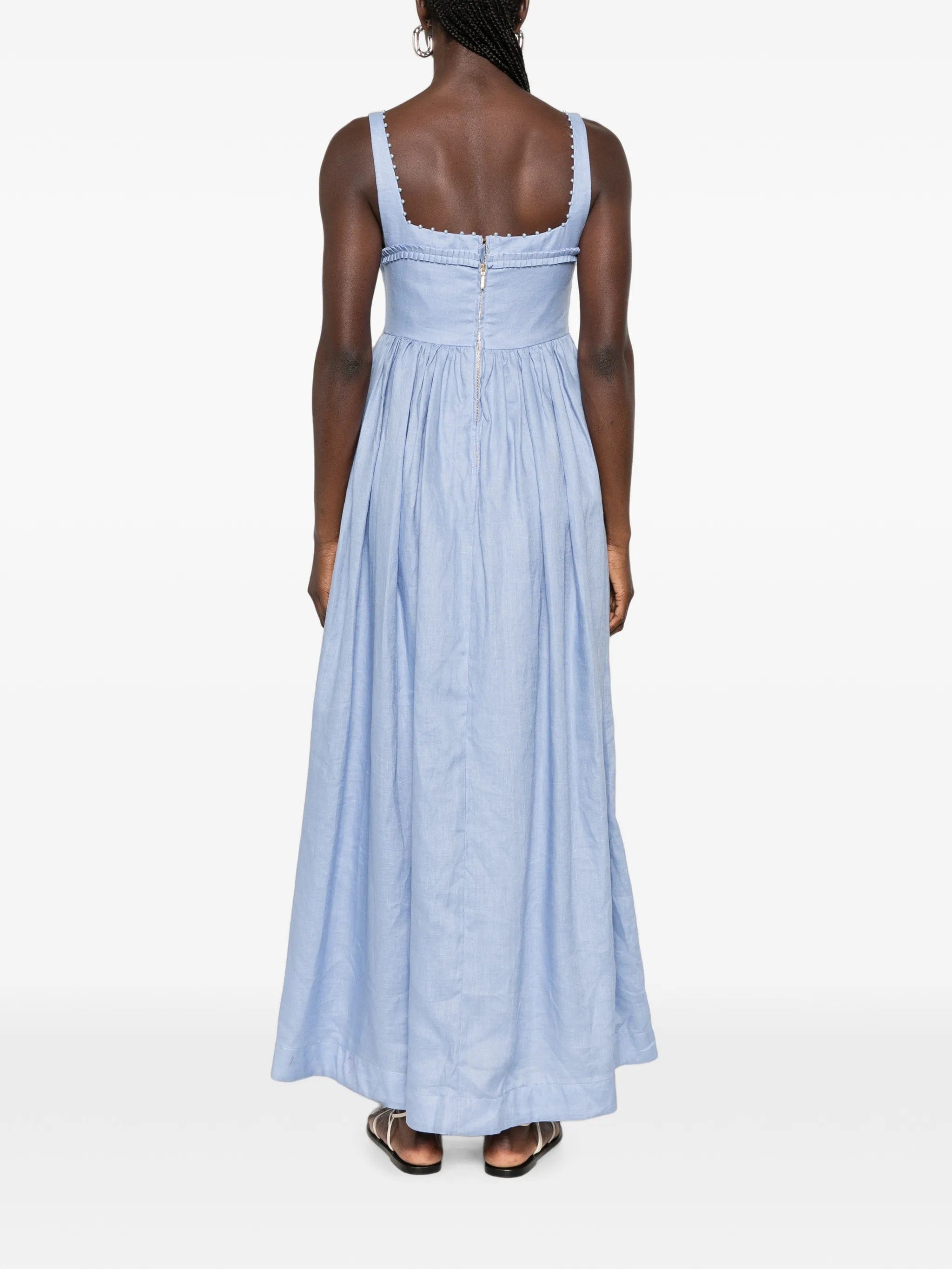 Agua by Agua Bendita Barbara floral - embroidered linen maxi dress