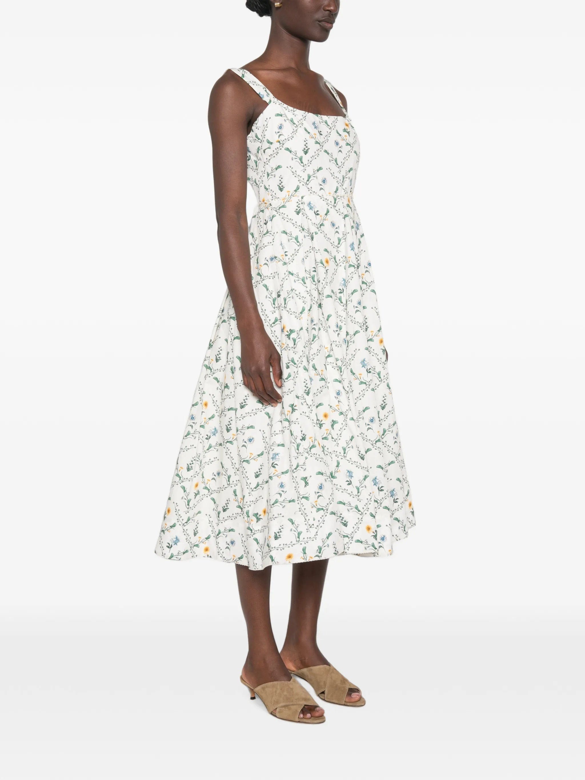Agua by Agua Bendita Alcaparra Brisa floral - print midi dress