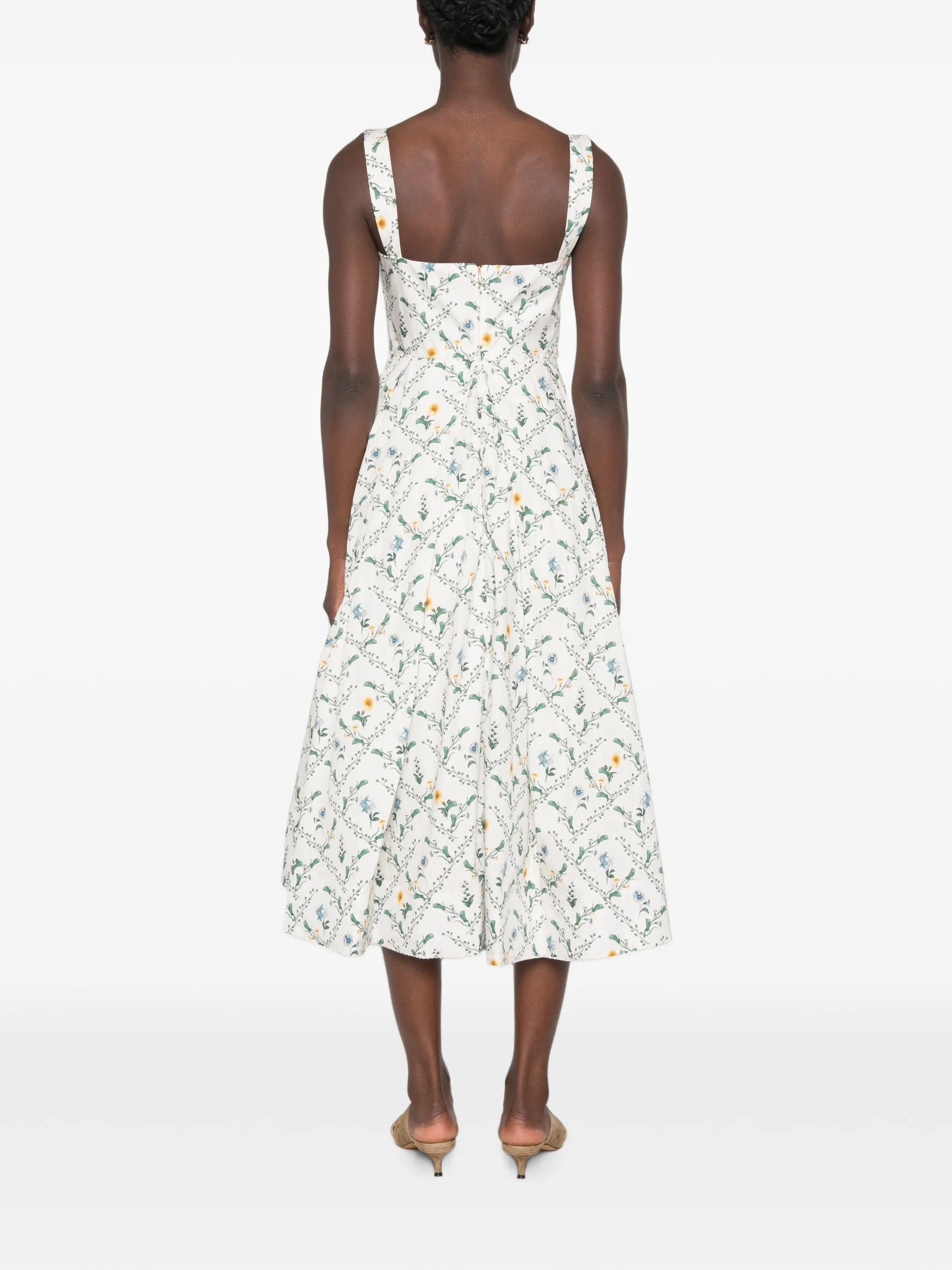 Agua by Agua Bendita Alcaparra Brisa floral - print midi dress