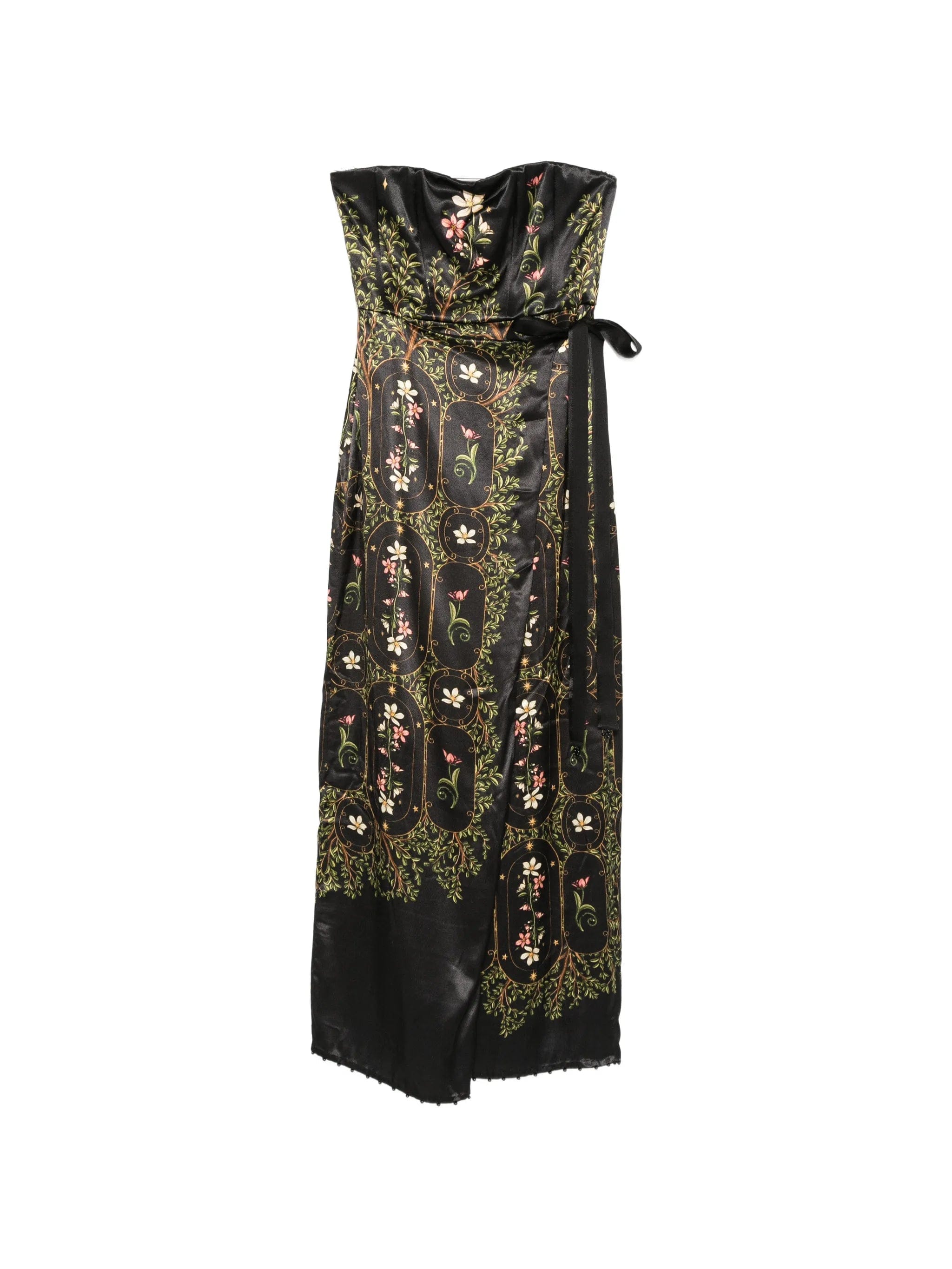 Agua by Agua Bendita Cinefila Noche strapless floral - print maxi dress