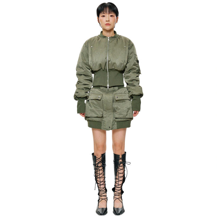 BLANC Studio ZERO GRAVITY BOMBER MINI SKIRT