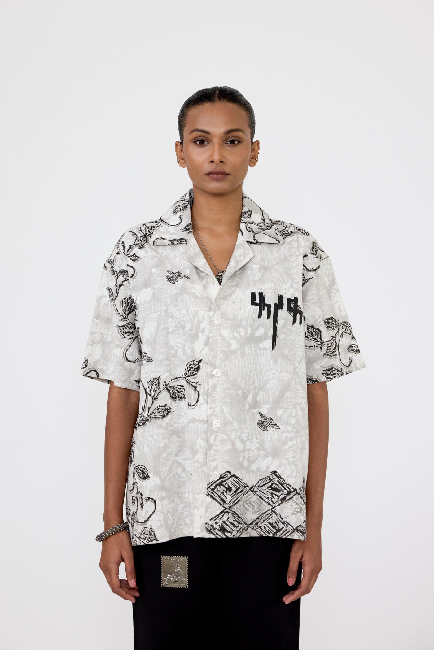 F A R A K Baagh' Blockprint Shirt