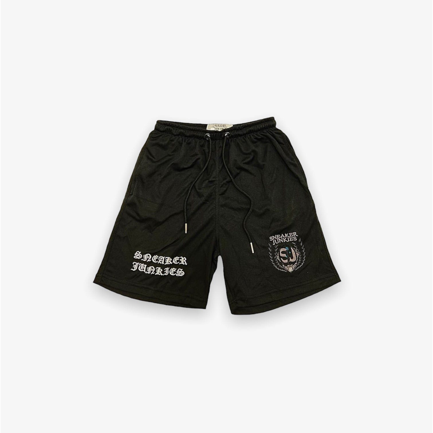 Sneaker Junkies Font Mesh Shorts Black