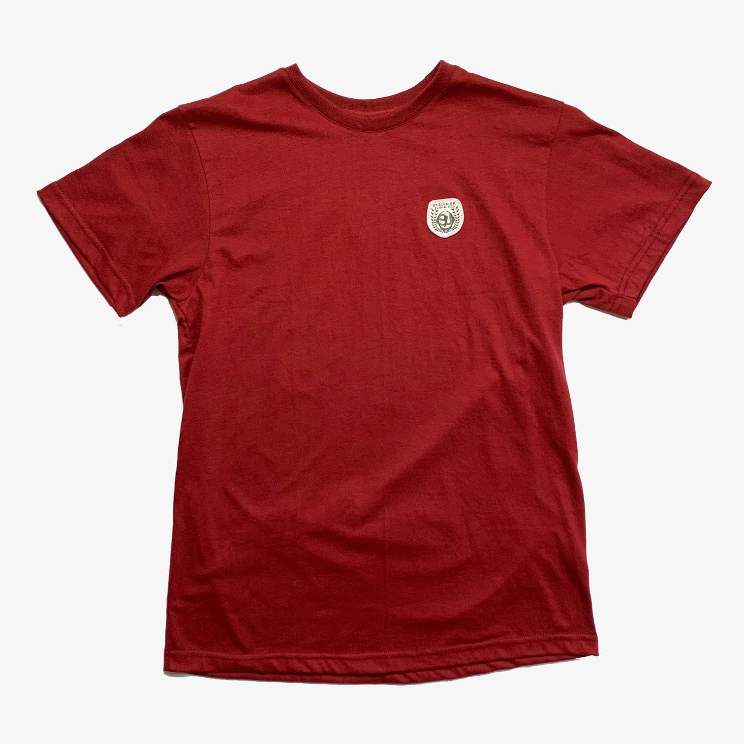 Logo Sneaker Junkies Patch Logo T-Shirt Burgundy