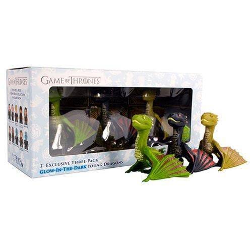 Titan Merchandise SDCC 2019 - Game of Thrones Young Dragons GITD 3 - Inch Titan Vinyl Figure 3 - Pack