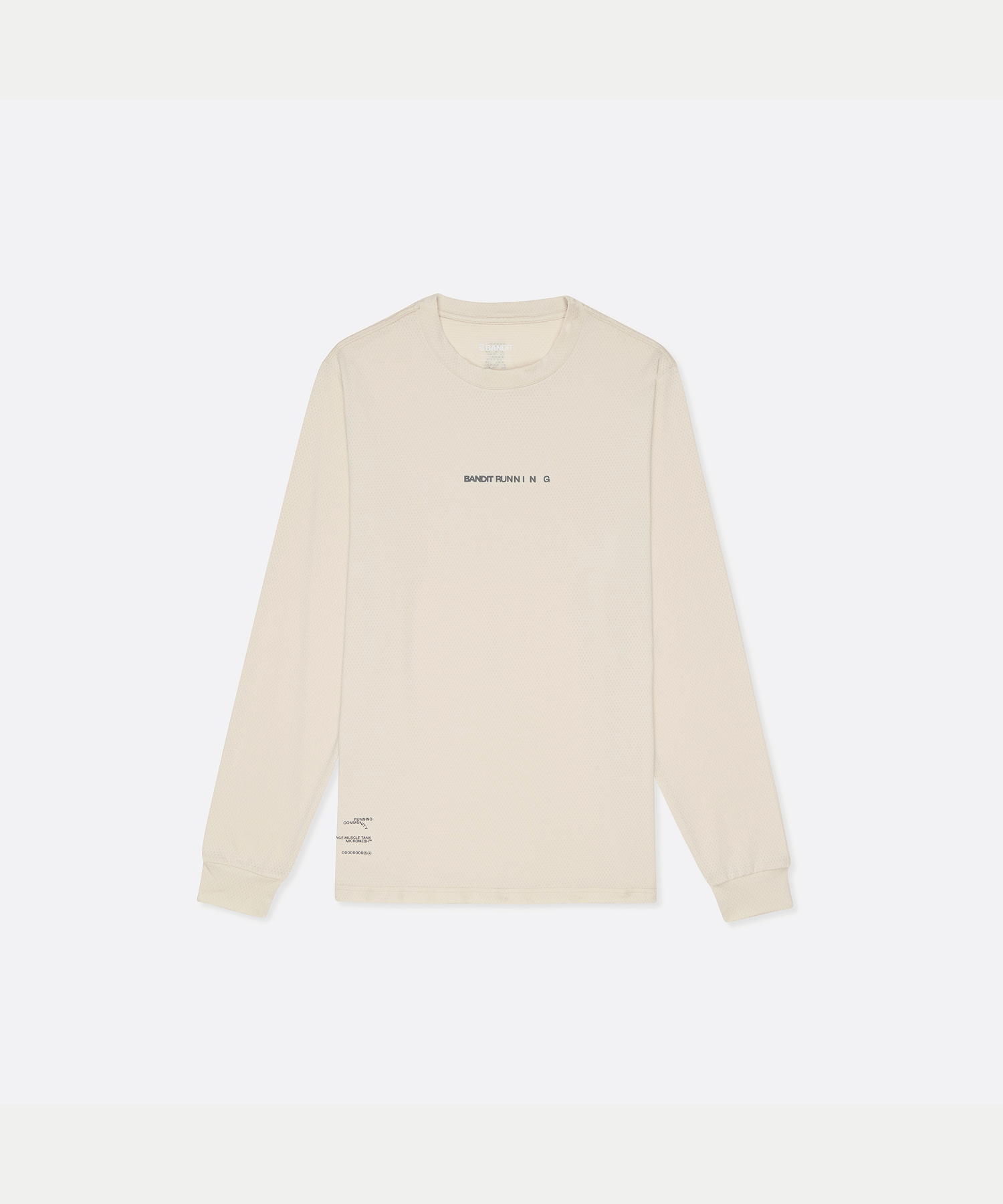 Bandit Running Bandit Micromesh Long Sleeve Performance T-Shirt Unisex Champagne