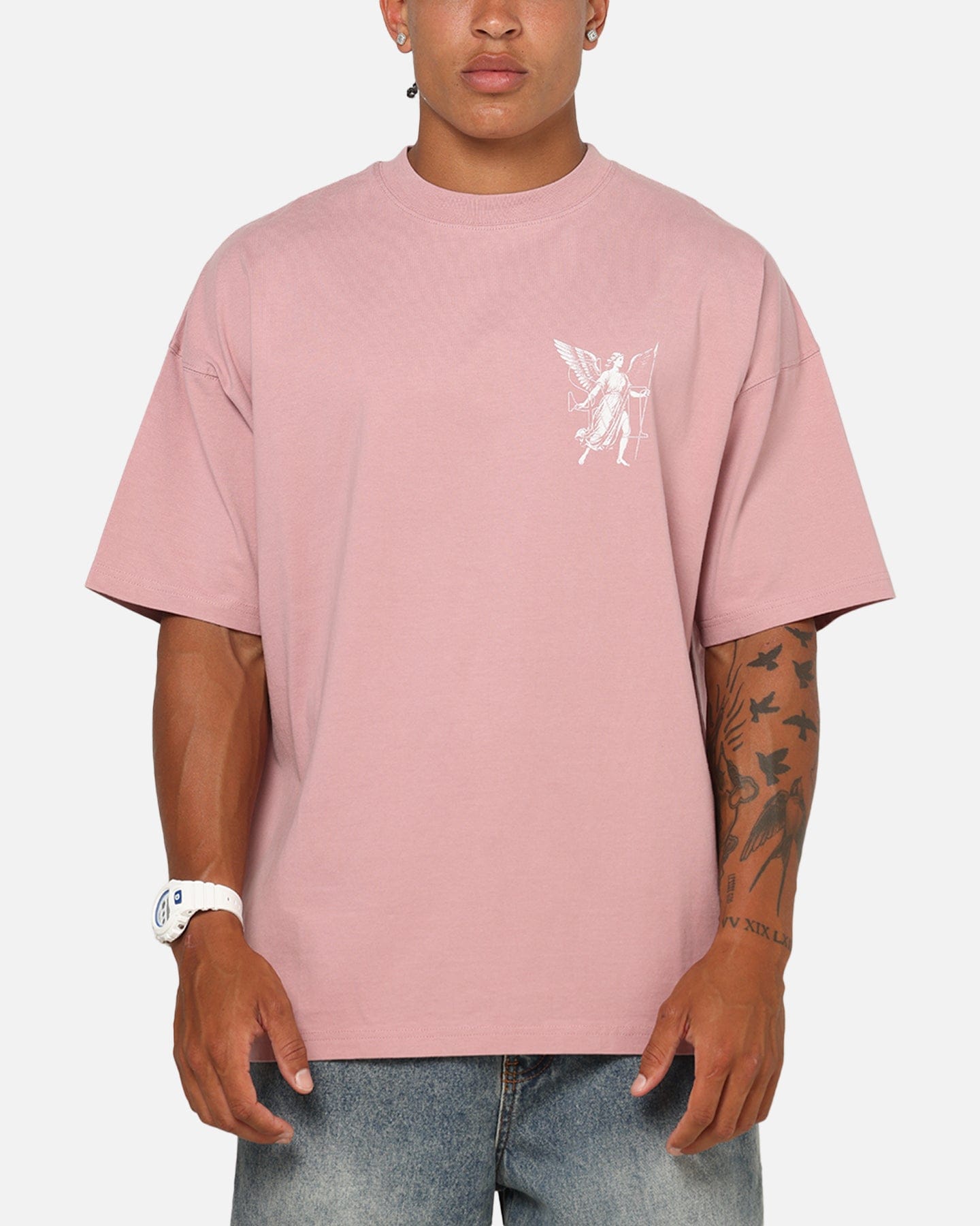 Saint Morta Archangel T - Shirt Dusty Pink