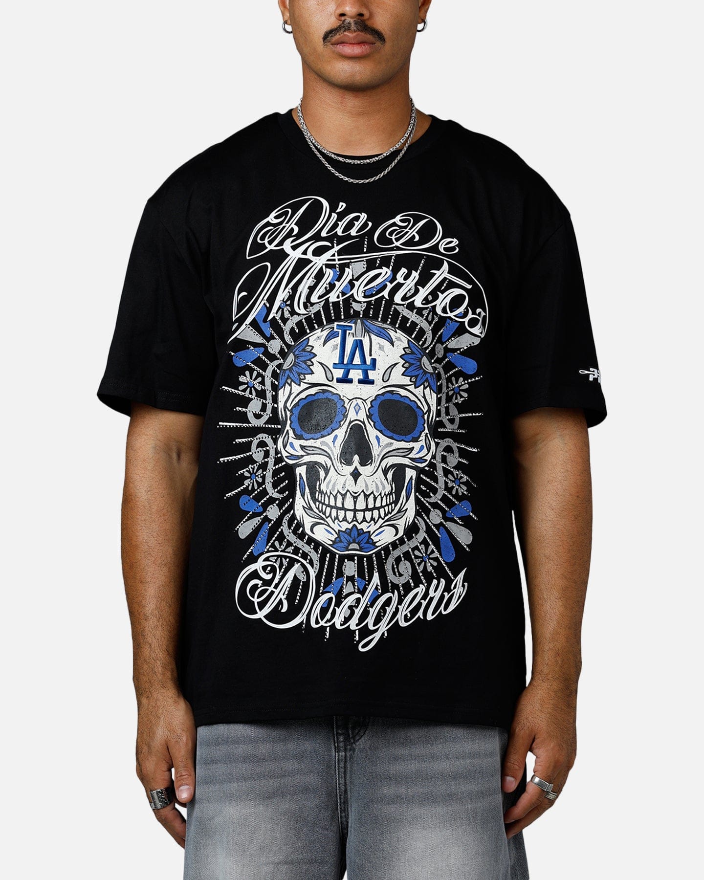 PRO Standard Los Angeles Dodgers Eternal Skull T - Shirt Black/Blue