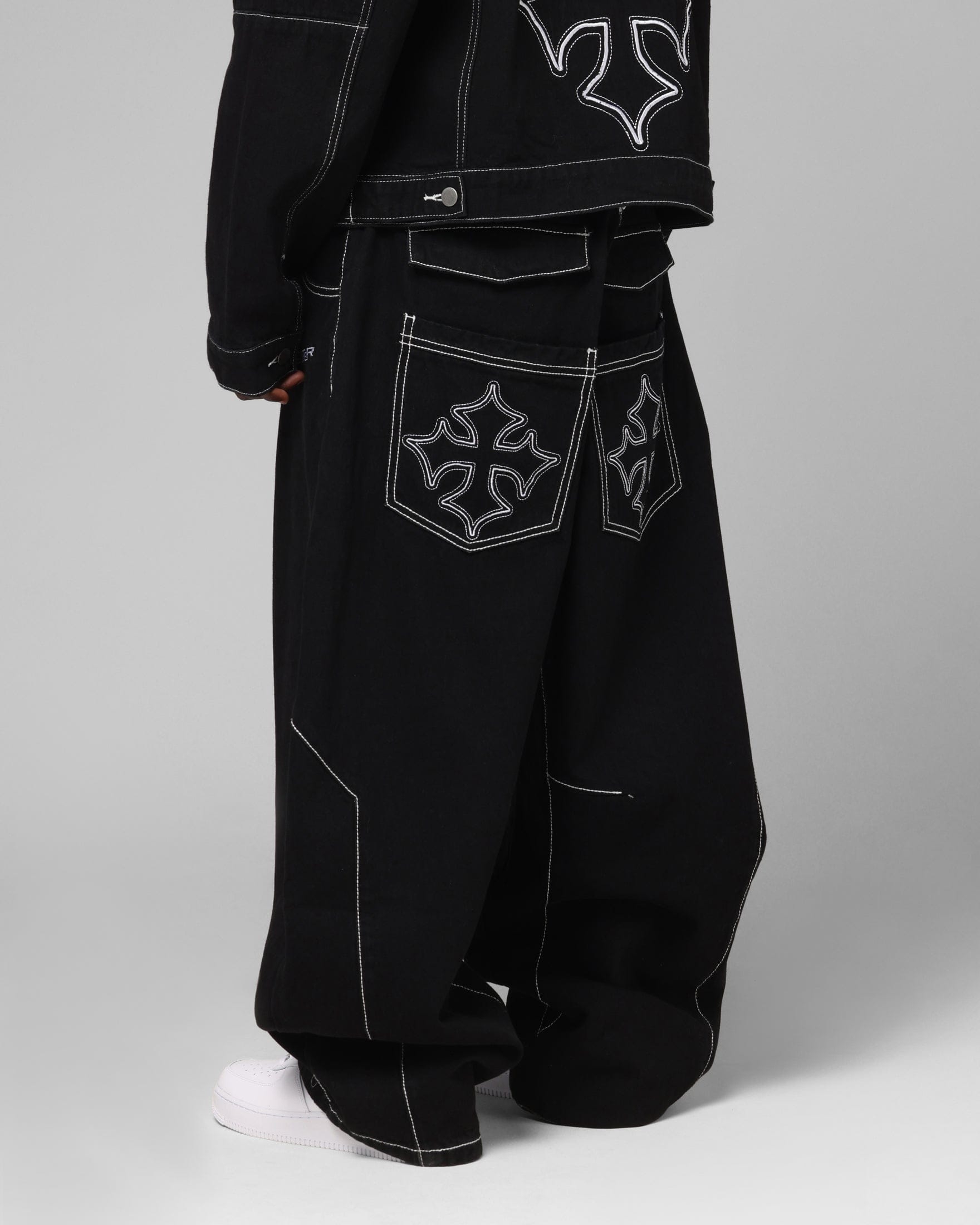 Loiter Biker Raver Jeans Black