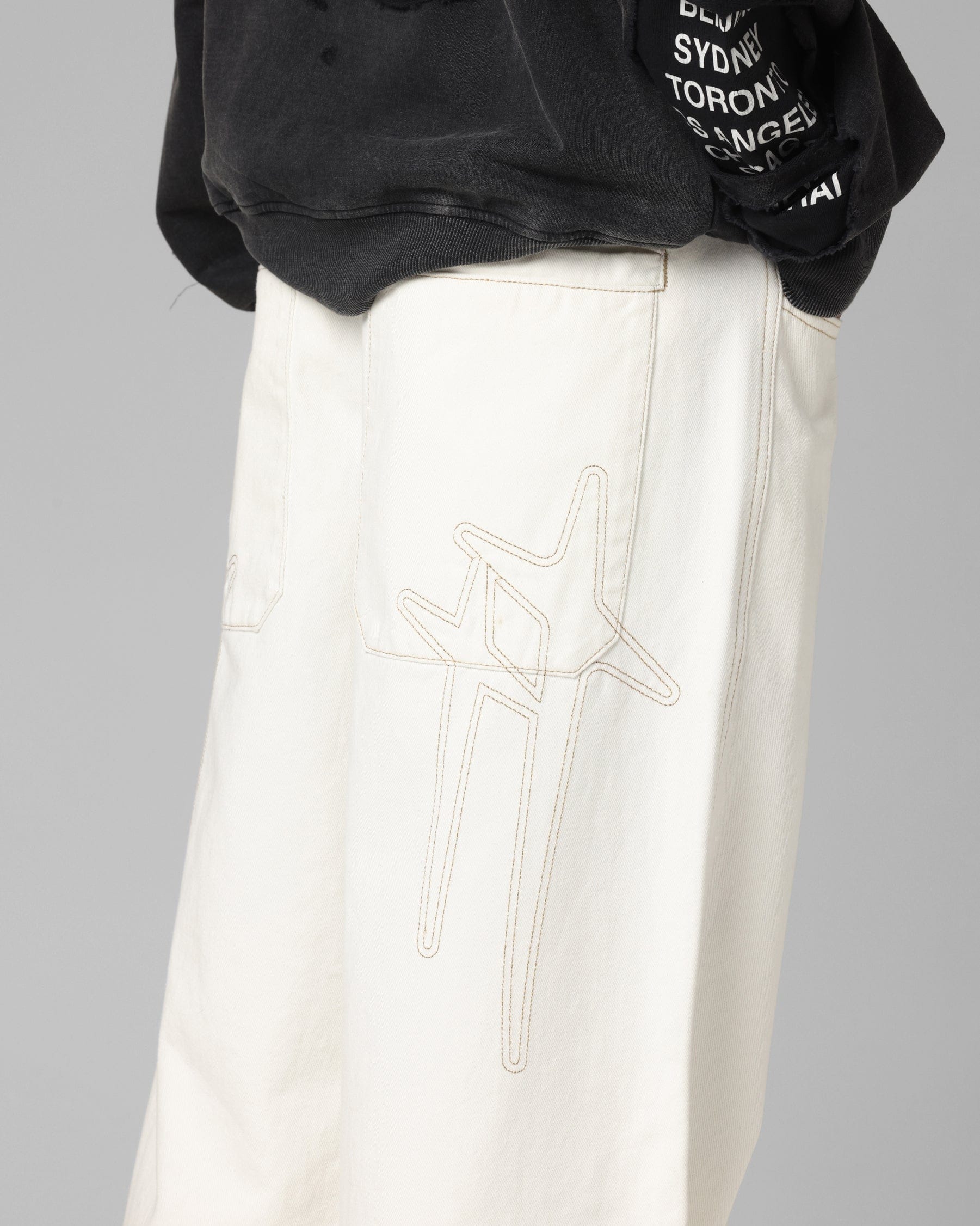 Loiter Star Born Jeans Off White
