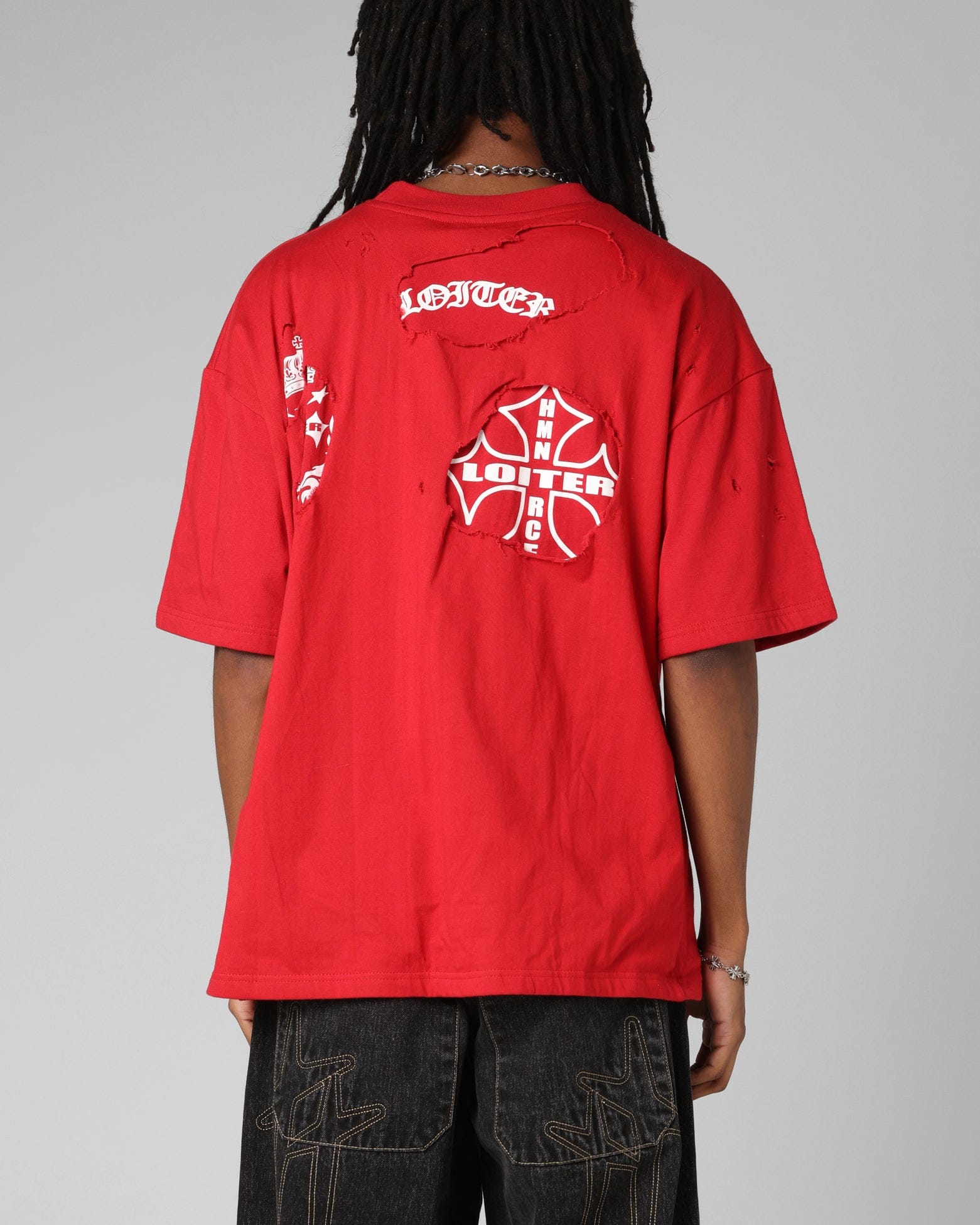 Loiter Destruction T - Shirt Red