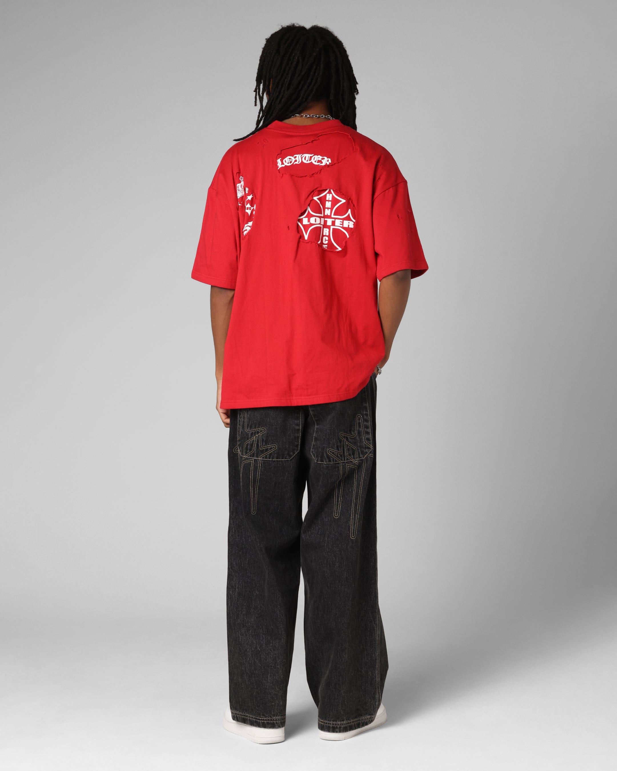 Loiter Destruction T - Shirt Red
