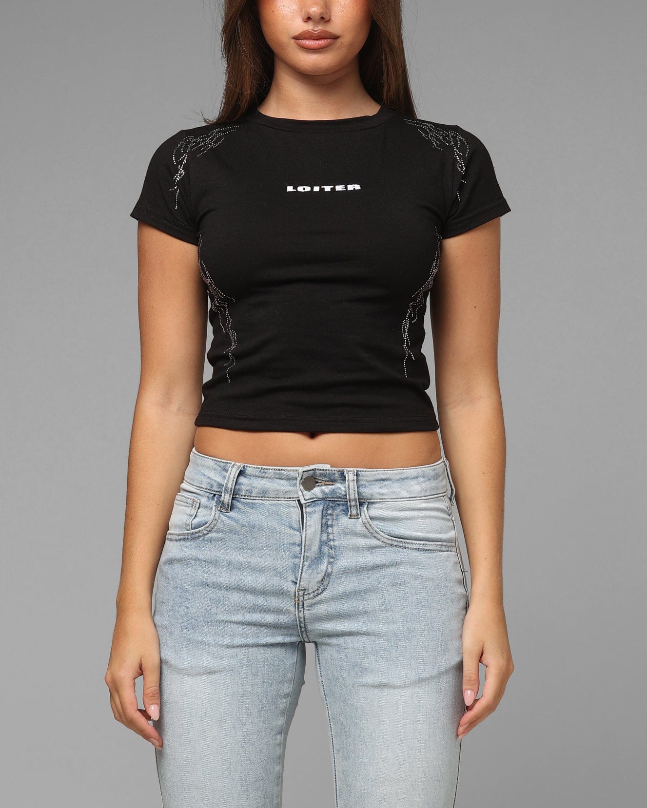 Loiter Women's Opaque Baby T - Shirt Black
