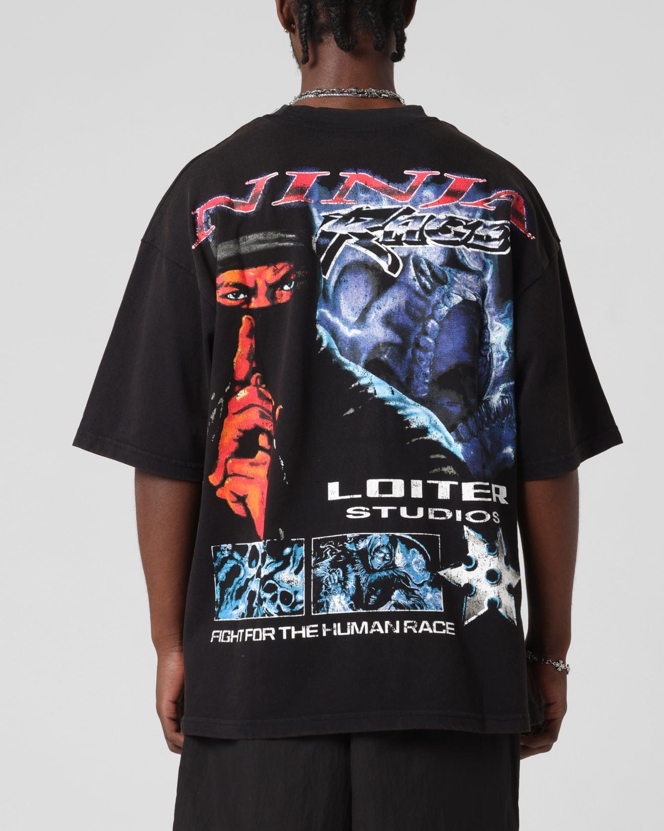 Loiter Ninja Vintage T - Shirt Vintage Black