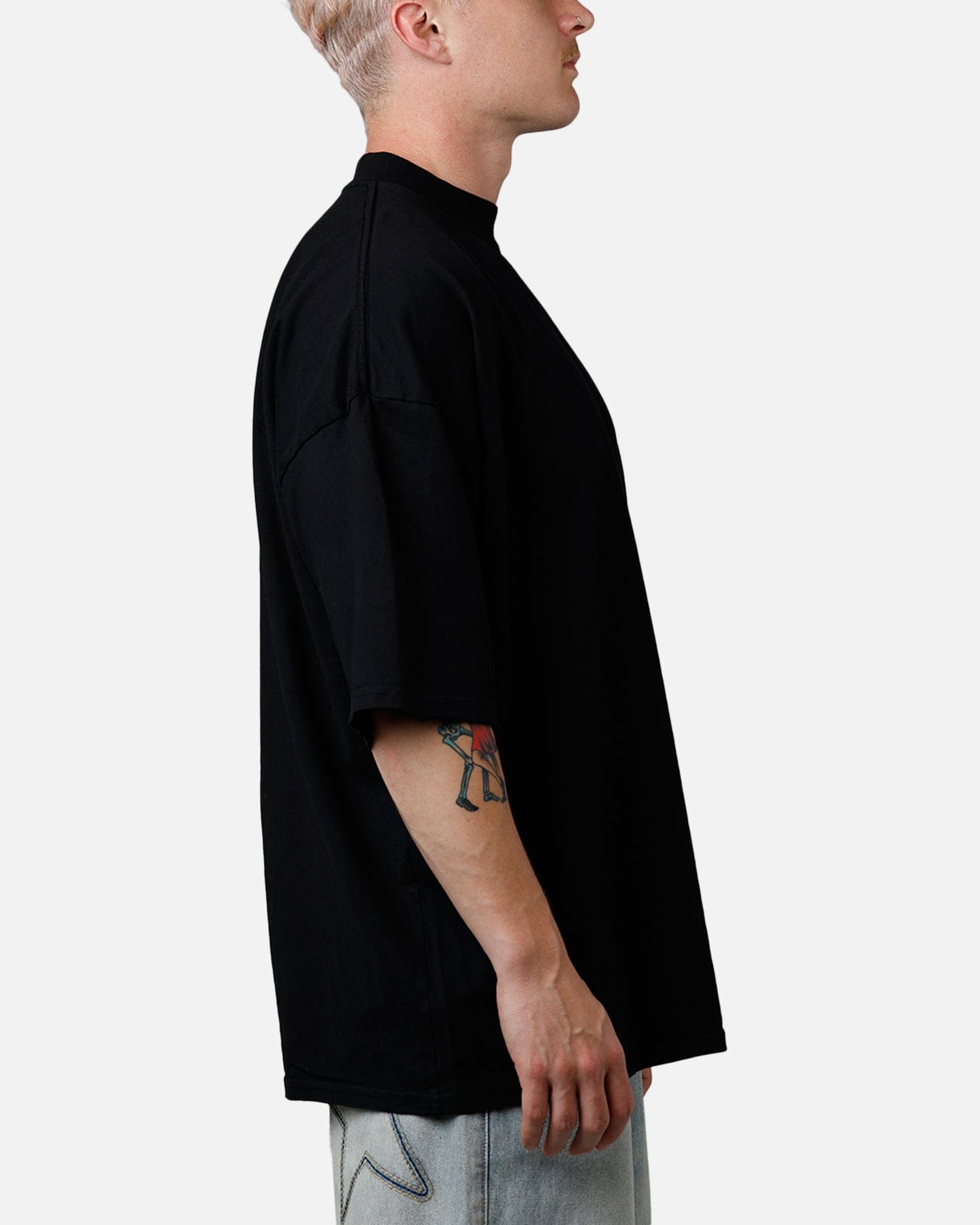 American Thrift Culture Kings Everyday Mock Neck T - Shirt Black