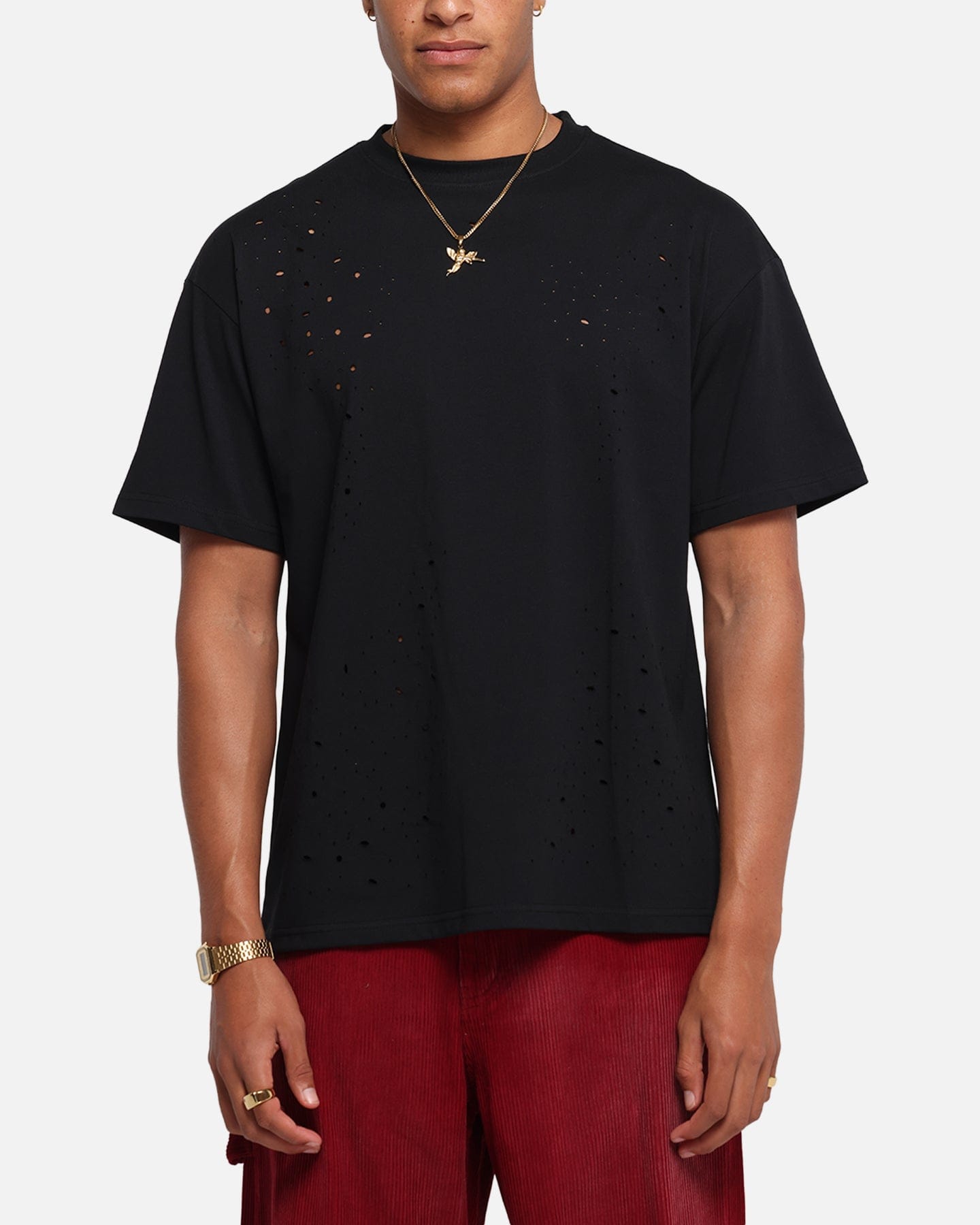 XXIII Distressed T - Shirt Black