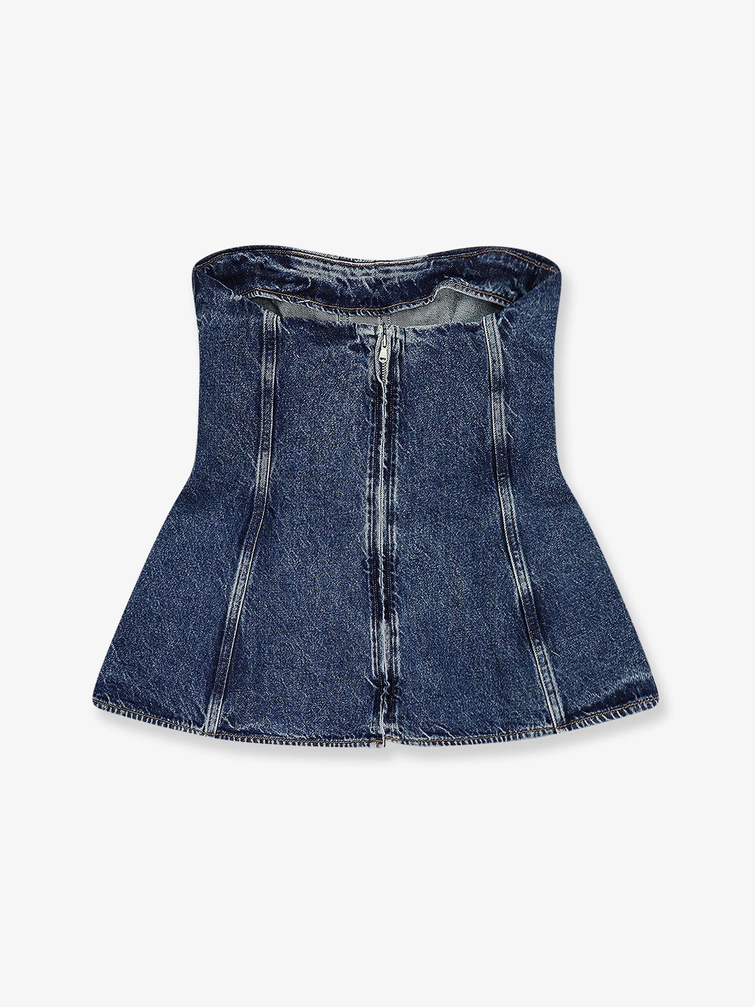 Agolde Lara Corset denim top
