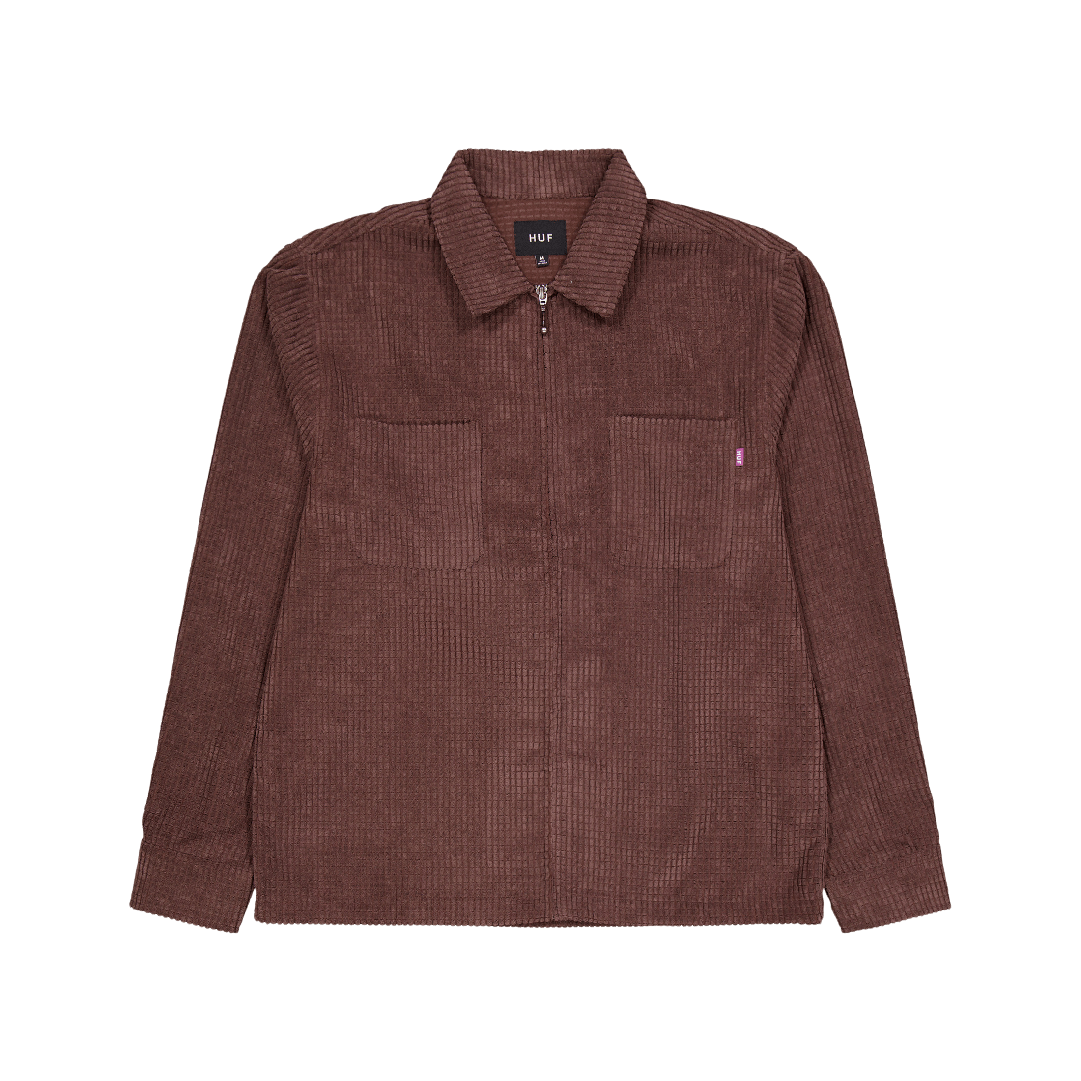 HUF Cornelius Zip Shirt Eggplant