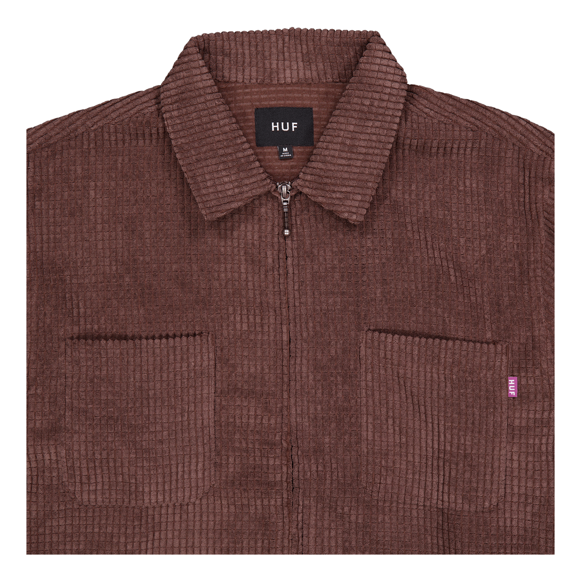 HUF Cornelius Zip Shirt Eggplant