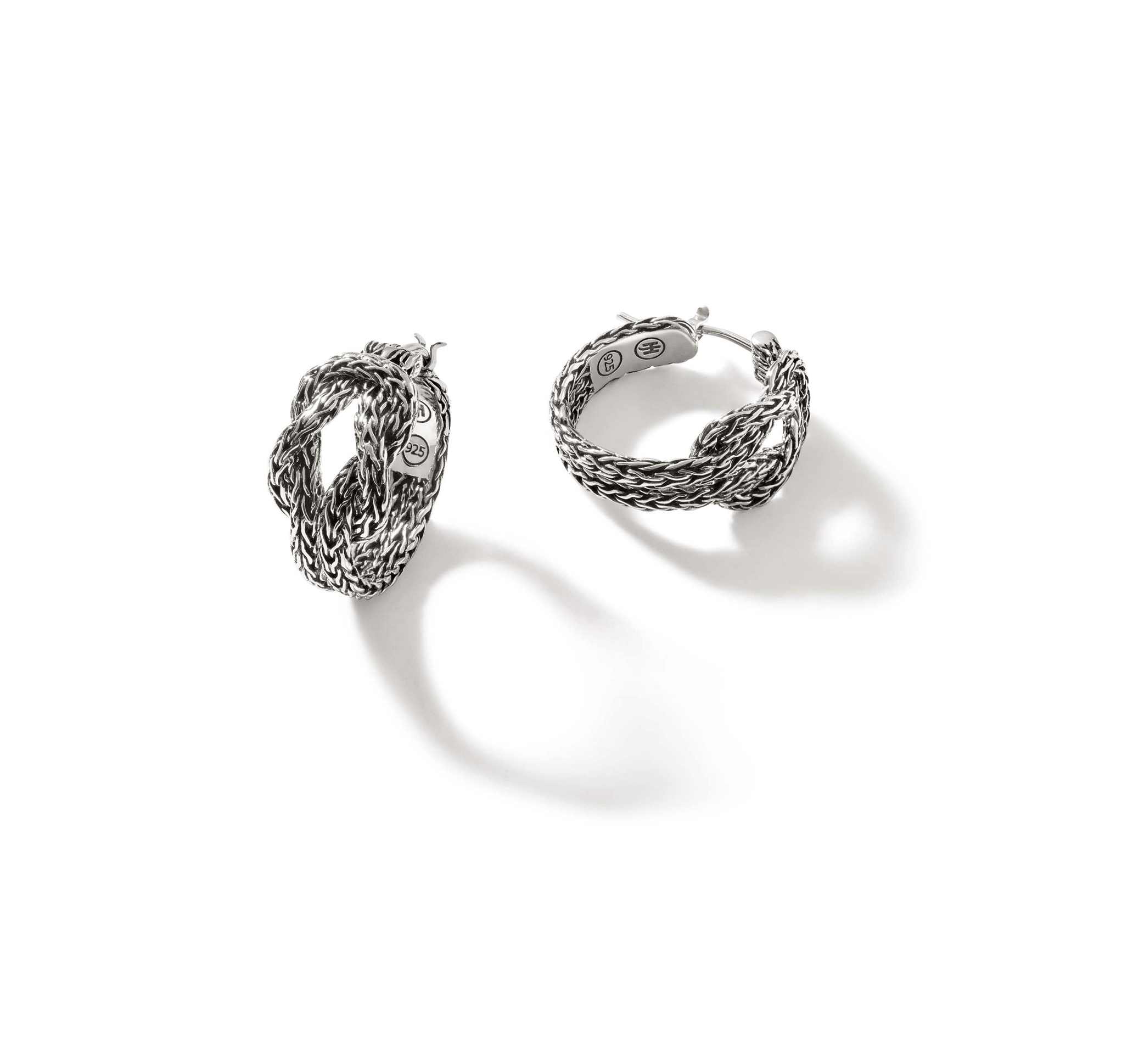 John Hardy Classic Chain Sterling Silver Manah Hoop Earrings