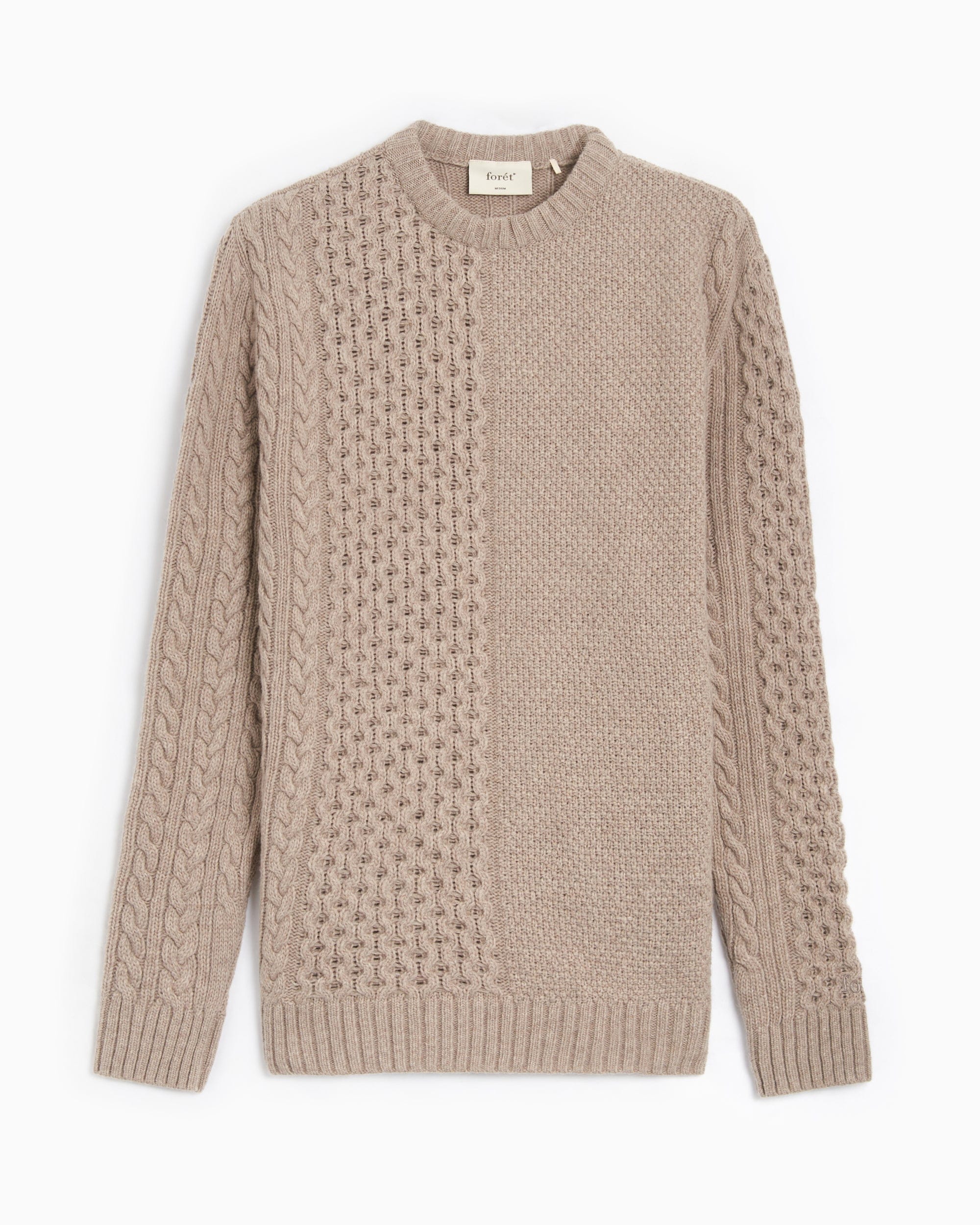 Forét Jersey forét Hybrid Men's Cable Knit Sweater para hombre