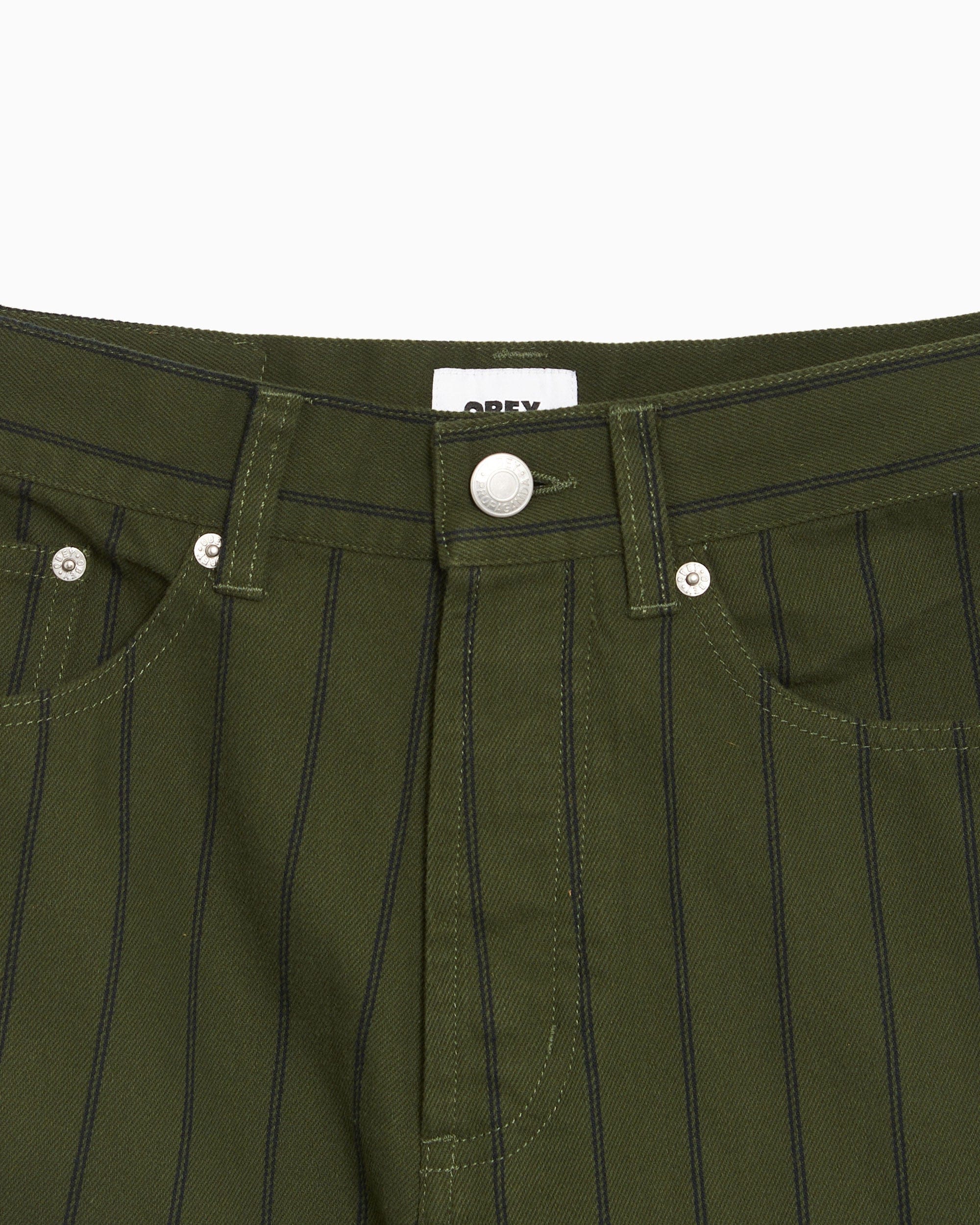 OBEY Clothing Pantalones vaqueros Baggy Relaxed OBEY Clothing Classic Stripe para hombre
