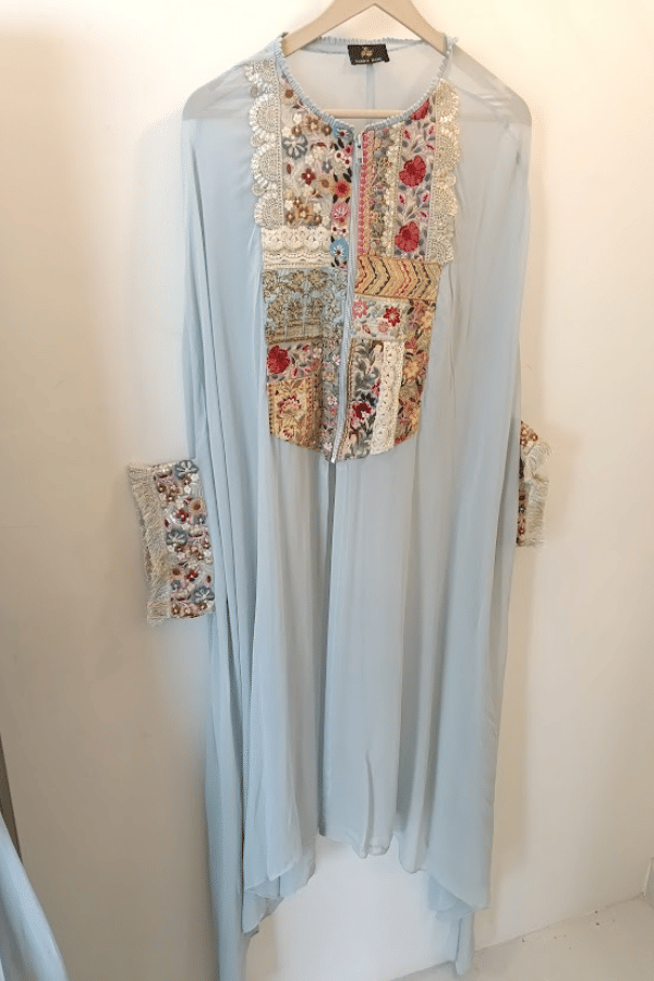 Sale Varun Bahl Embroidered Cape Kurta and Sharara Set