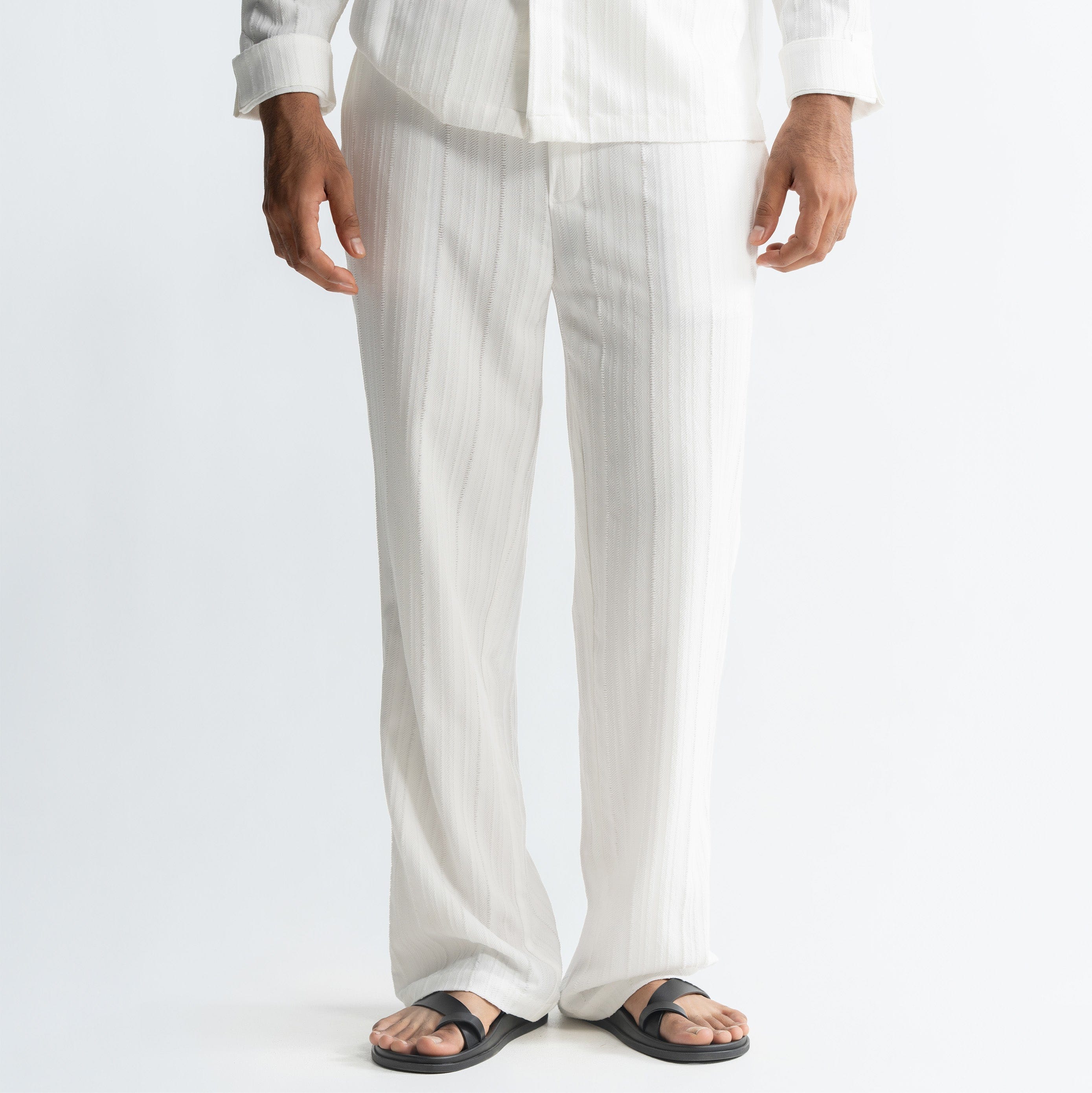 Warping Theories TWINE PANTS - WHITE
