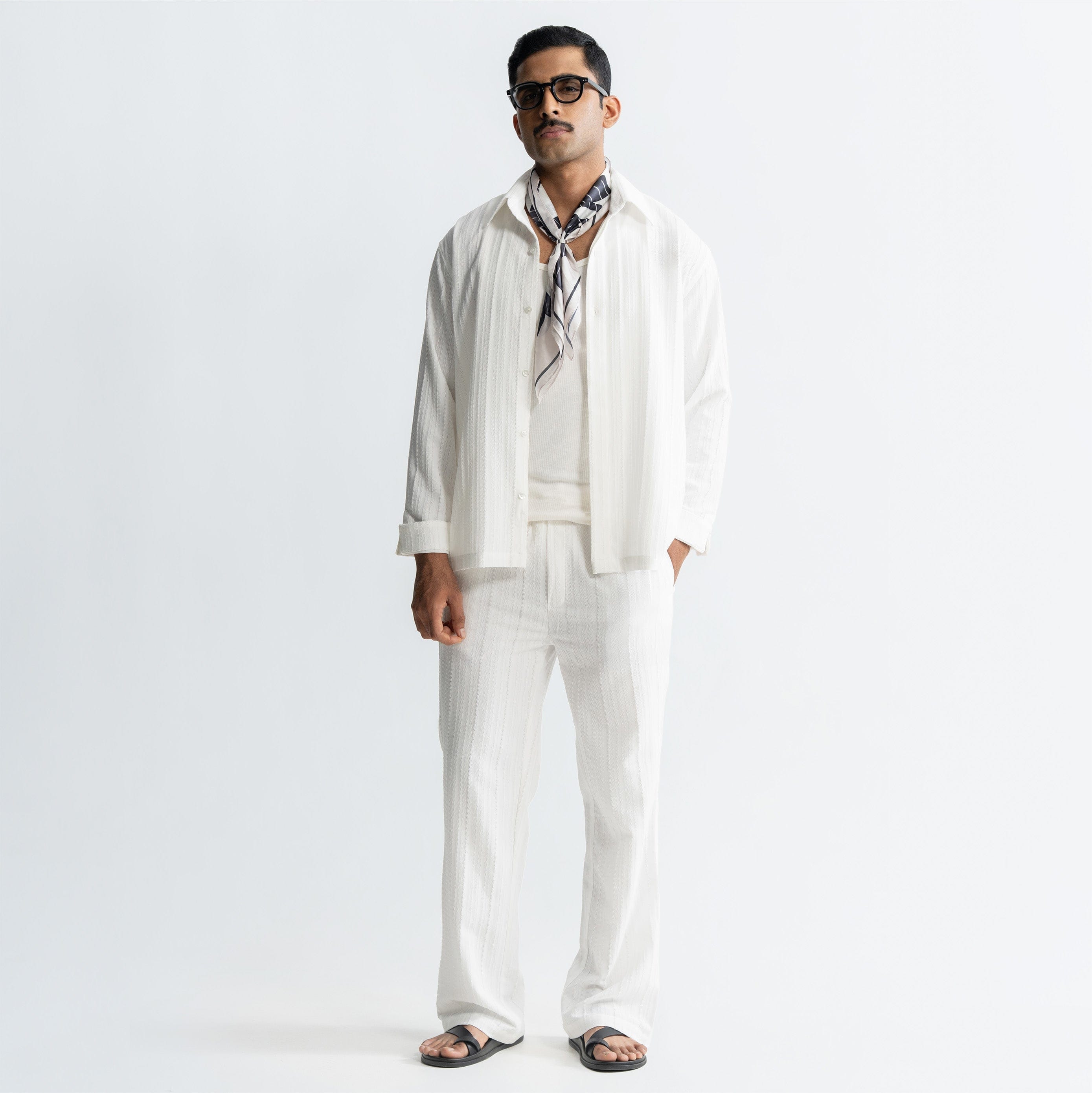 Warping Theories TWINE PANTS - WHITE