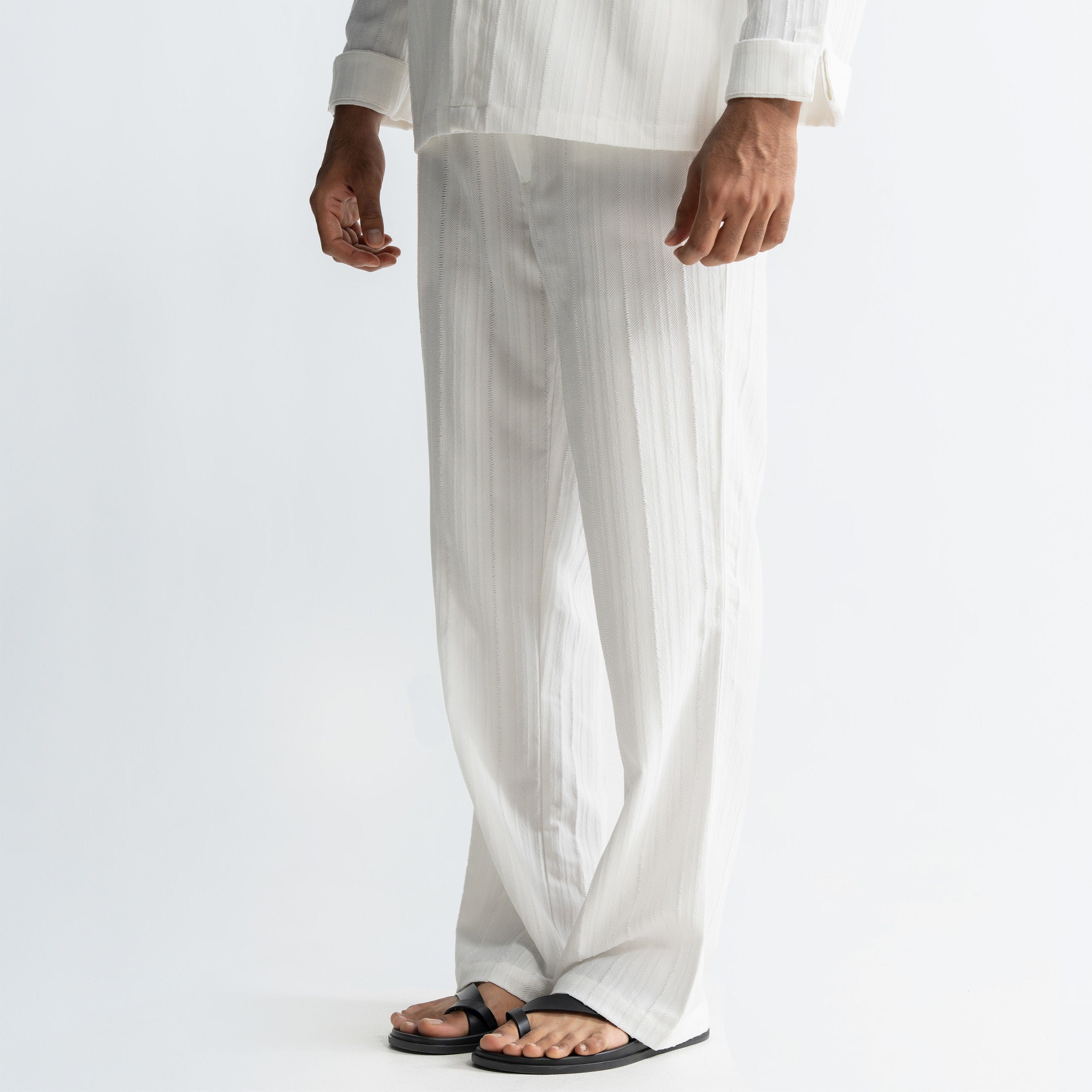 Warping Theories TWINE PANTS - WHITE
