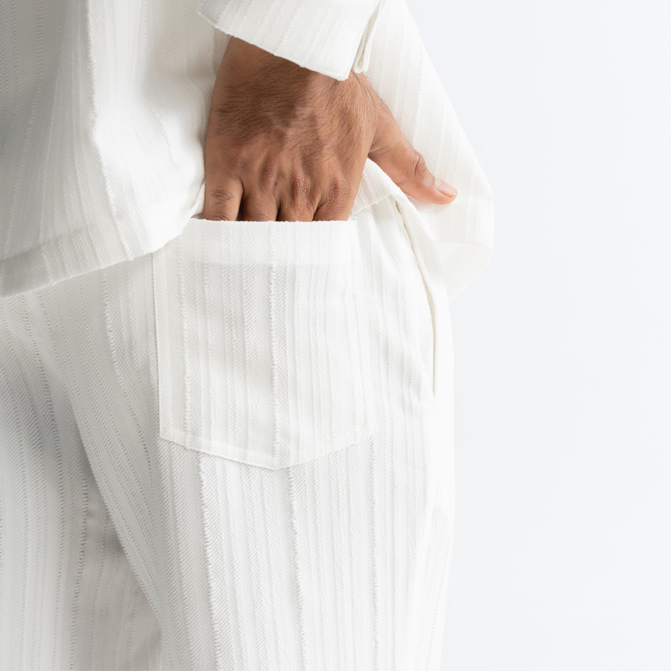Warping Theories TWINE PANTS - WHITE