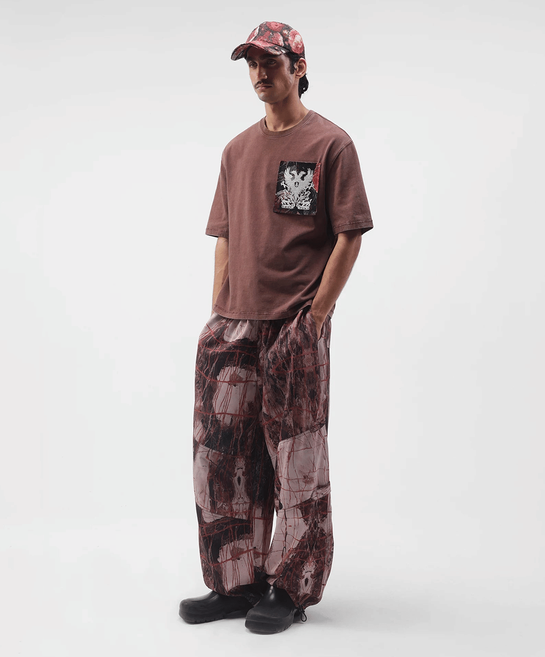 ALMOST GODS | TEMPLAR JACQUARD BOXY T-Shirt { PLUM