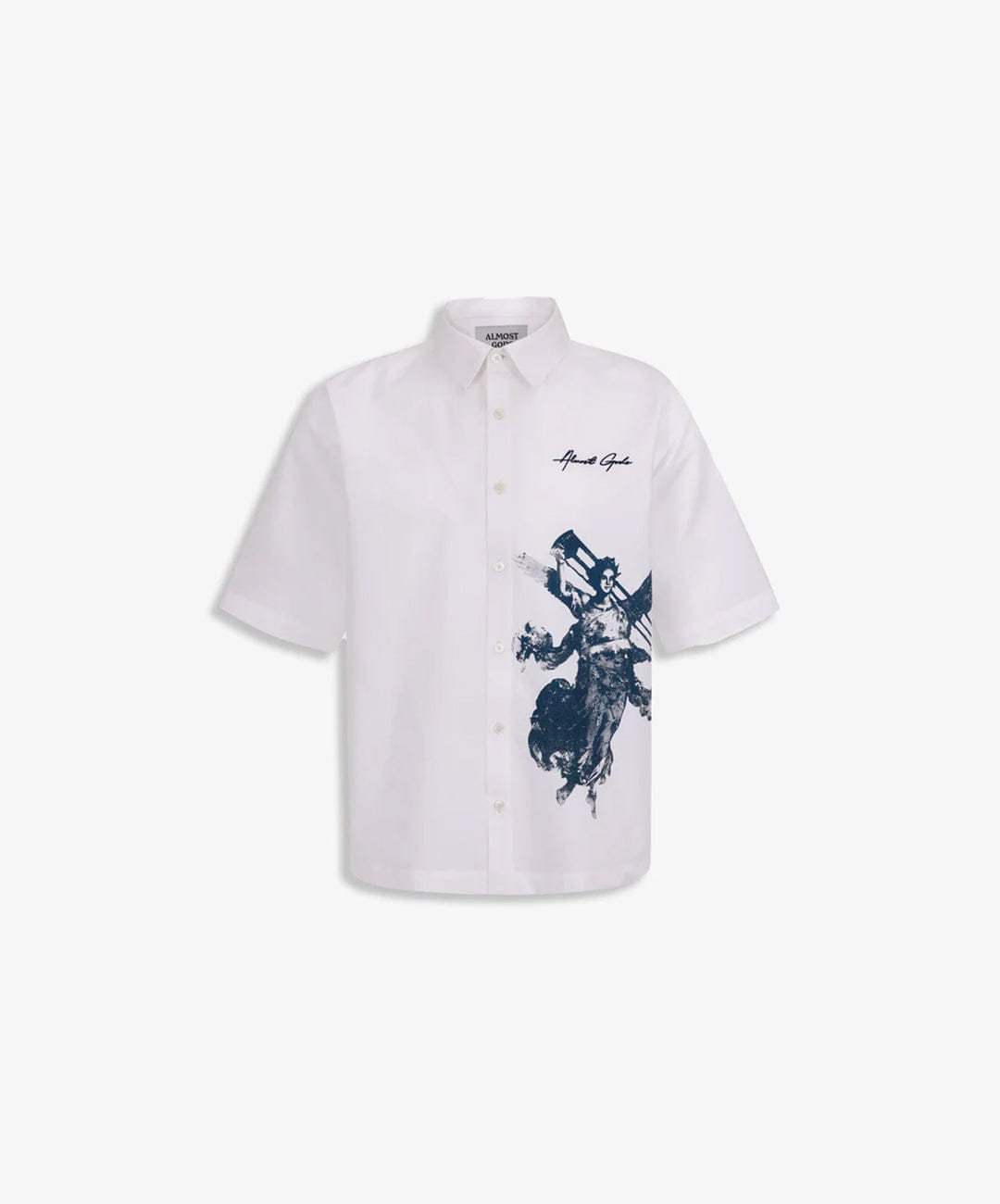 ALMOST GODS | VICTORIA FRESCO RELAXED SHIRT { WHITE