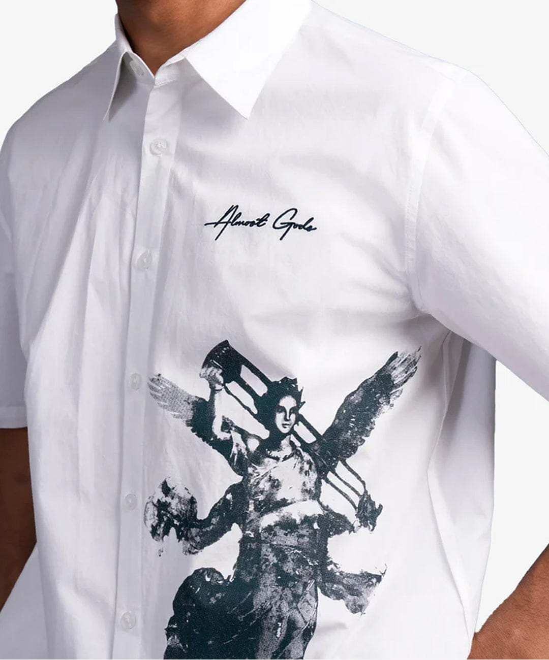 ALMOST GODS | VICTORIA FRESCO RELAXED SHIRT { WHITE