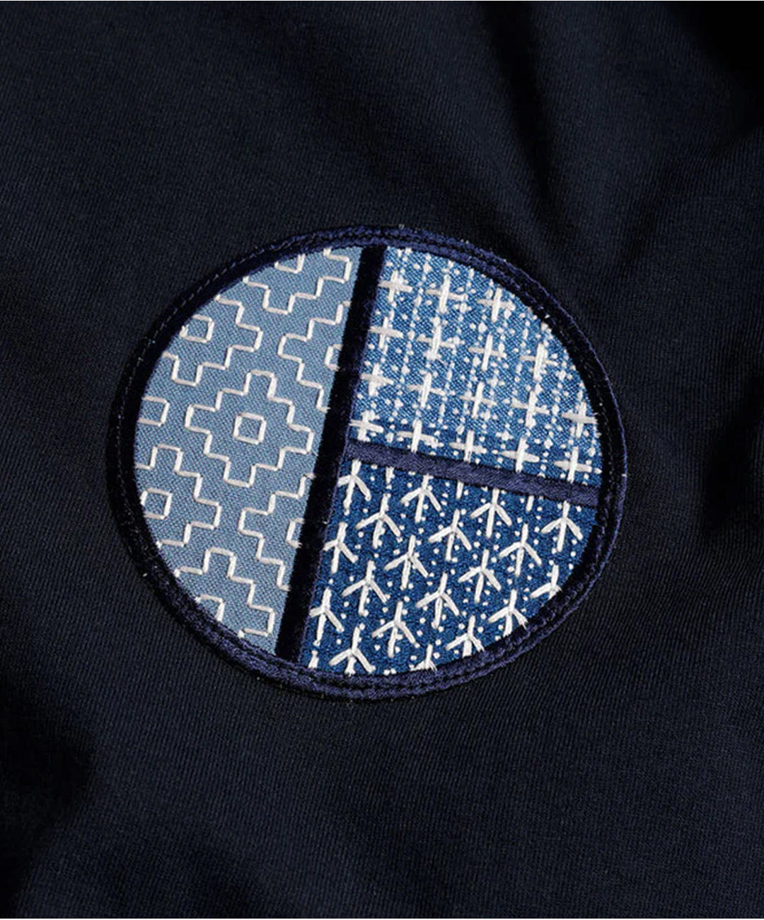 FDMTL | CIRCLE PATCH T-Shirt { NAVY