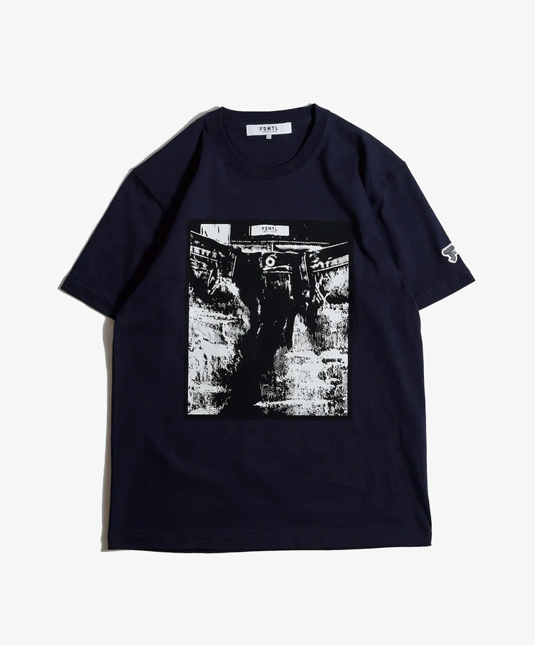 FDMTL | DENIM PRINT T-Shirt { NAVY