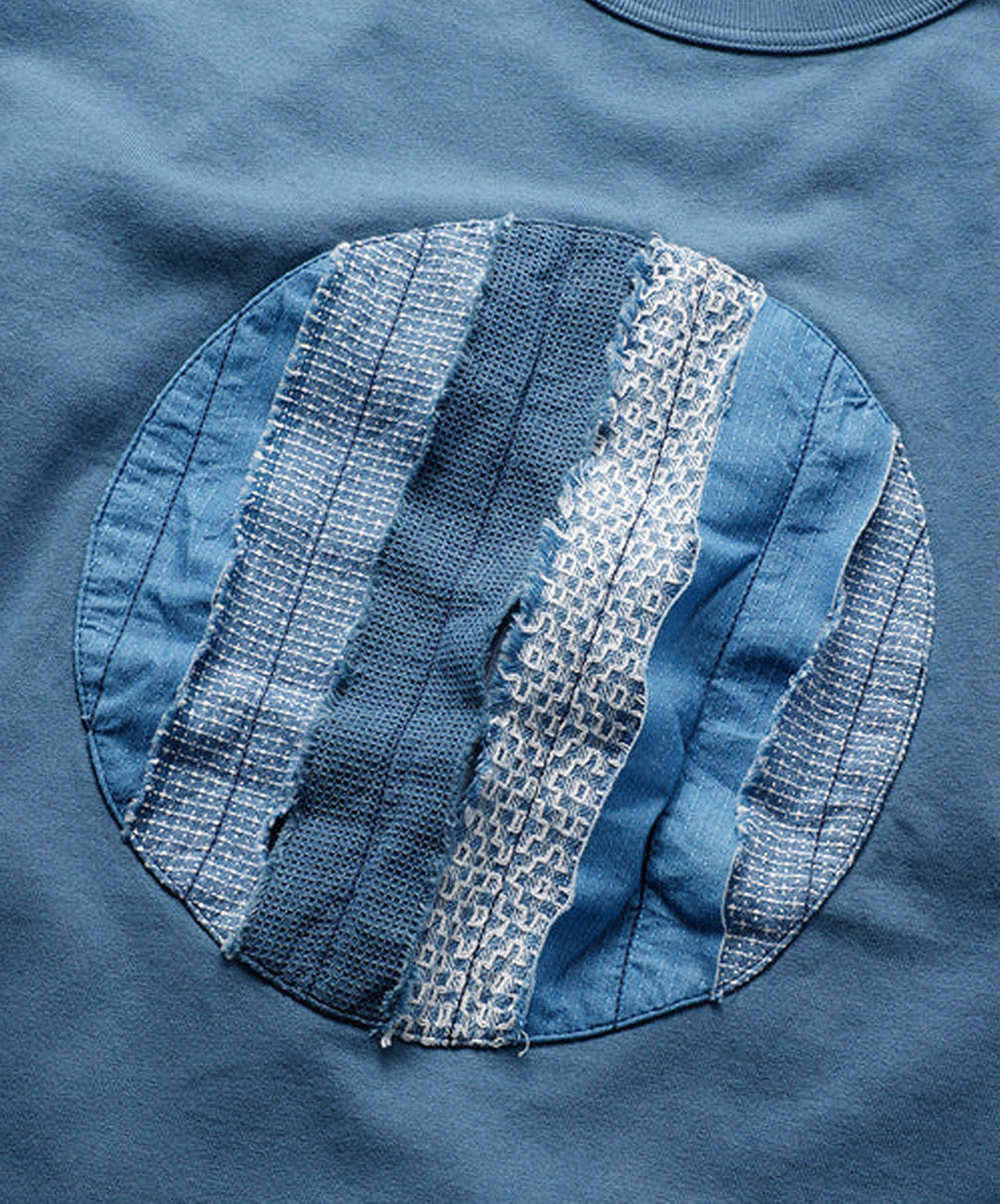 FDMTL | CIRCLE OBI WIDE T-Shirt { BLUE