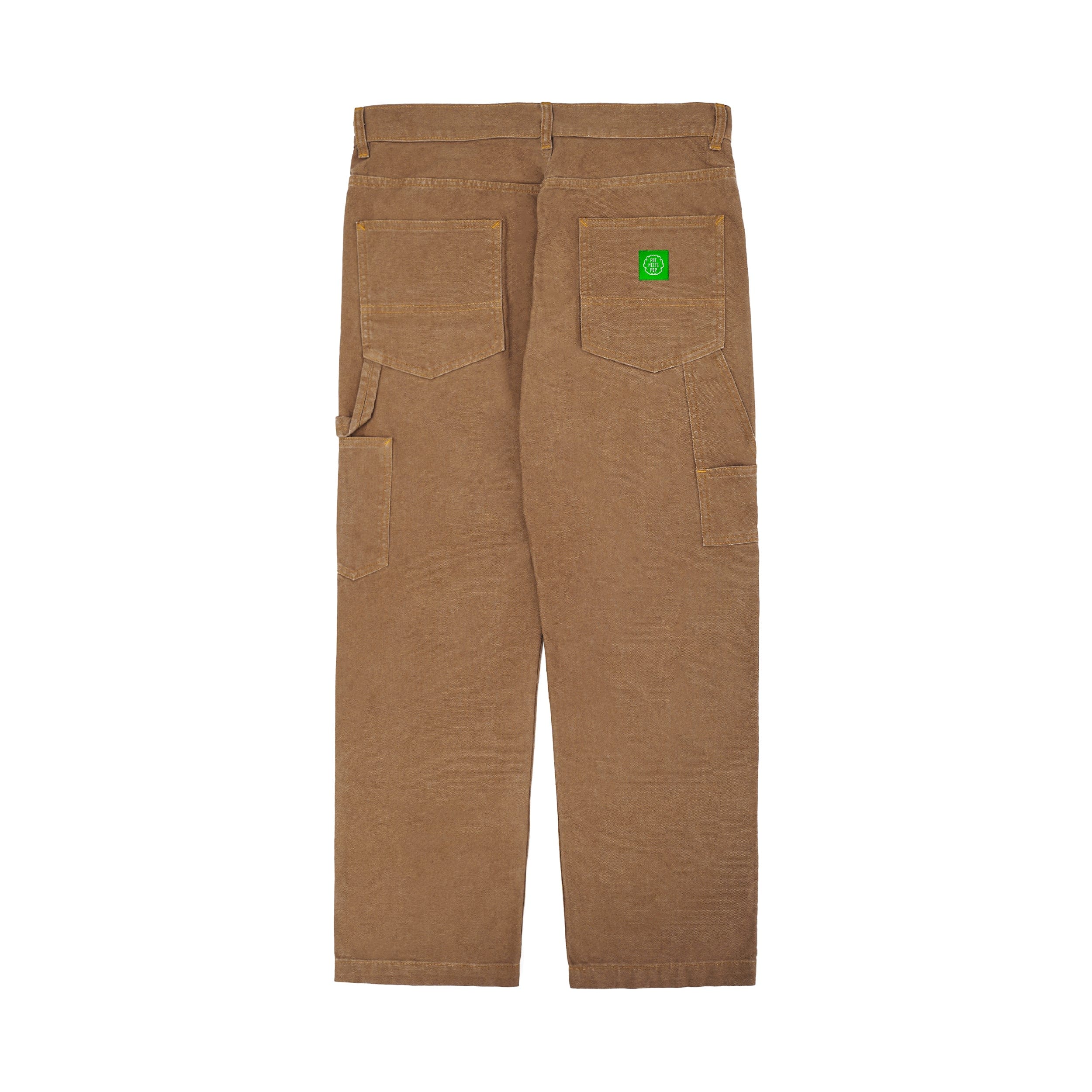 Pot Meets Pop Cacho Carpenter Pants Duck Canvas Dirty - Washed Brown
